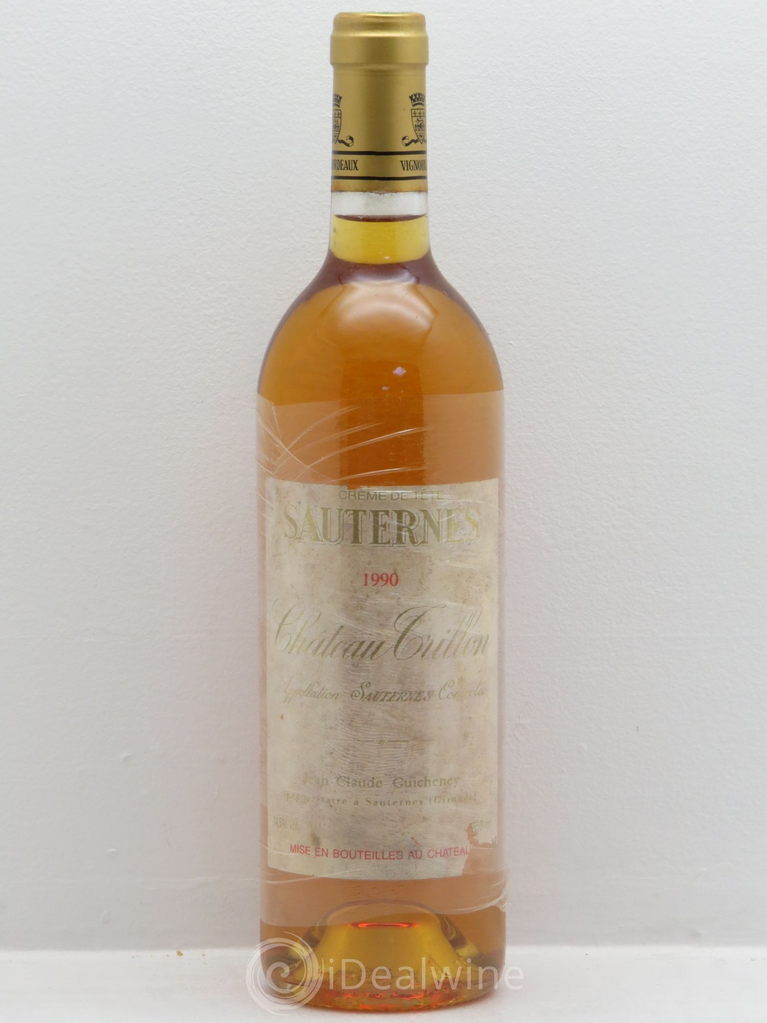 Sauternes Château Trillon - crème de Tête 1990 - Posten von 1 Flasche - 0