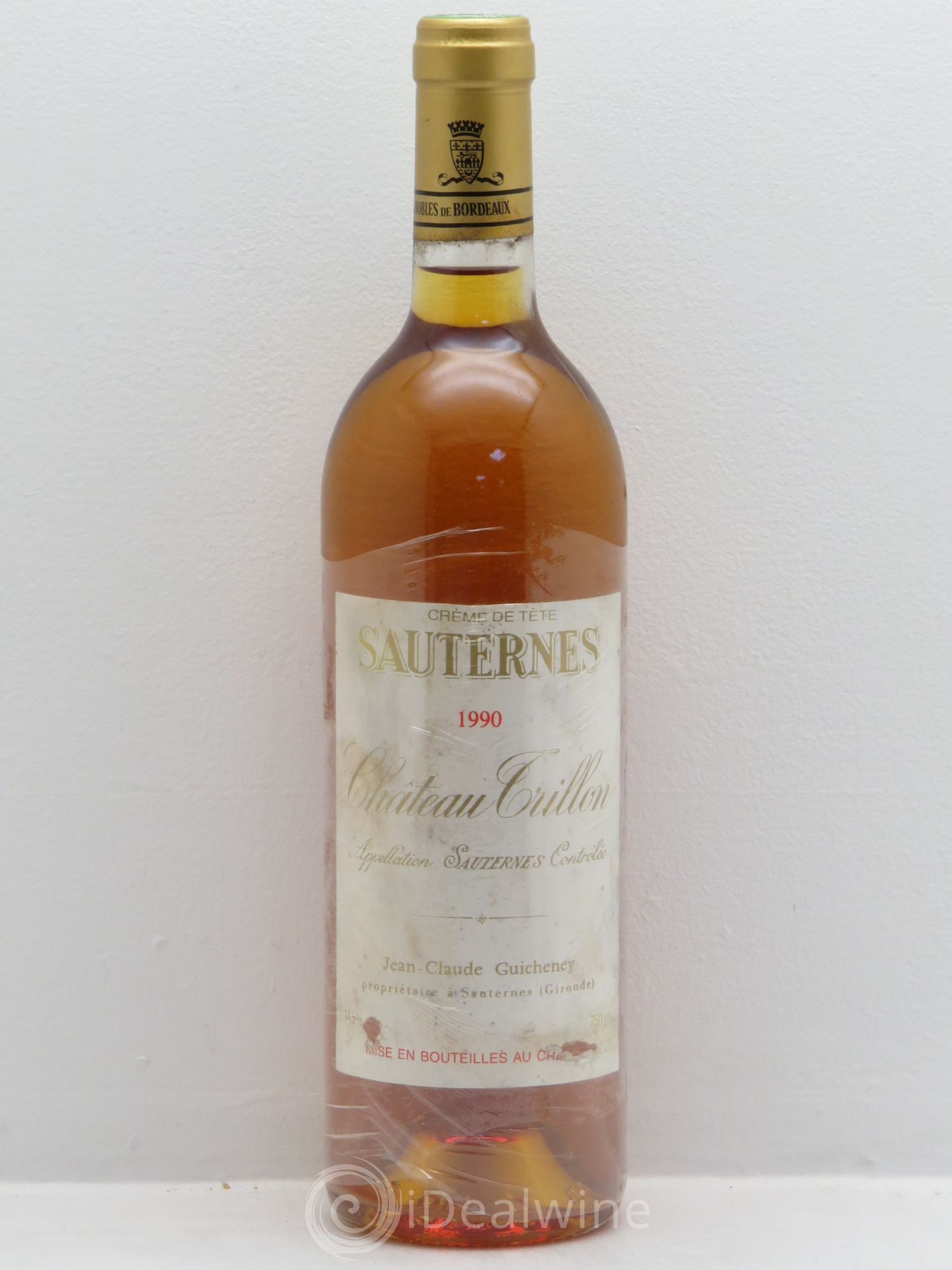 Sauternes Château Trillon - crème de Tête 1990 - Posten von 1 Flasche - 0