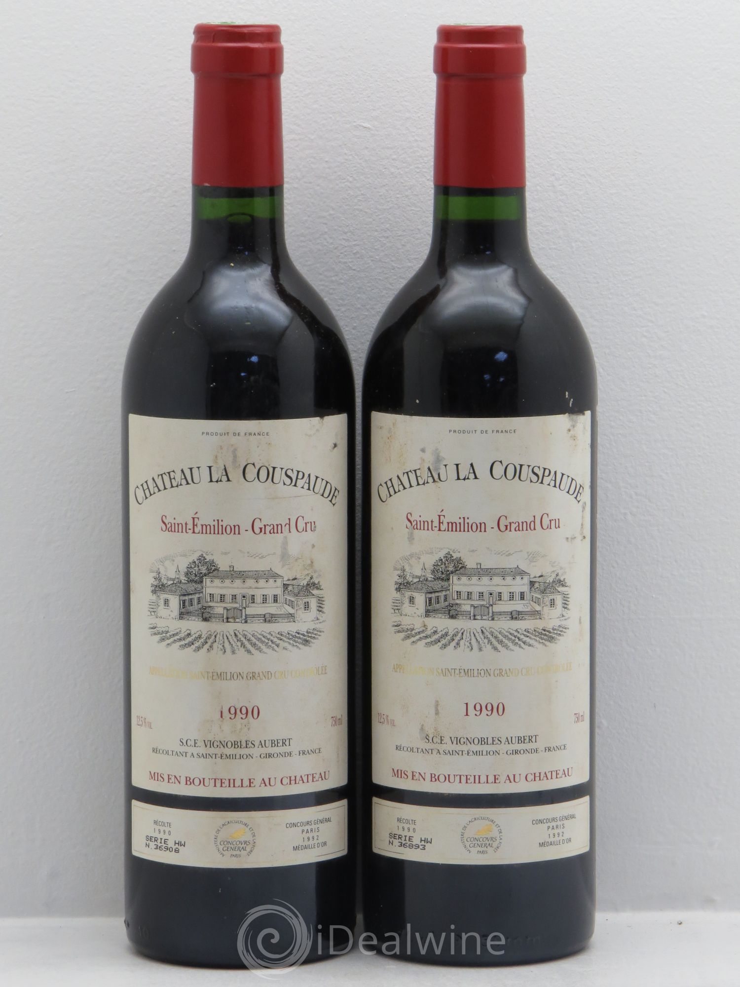 Château la Couspaude Grand Cru Classé 1990 - Lot de 2 bouteilles - 0