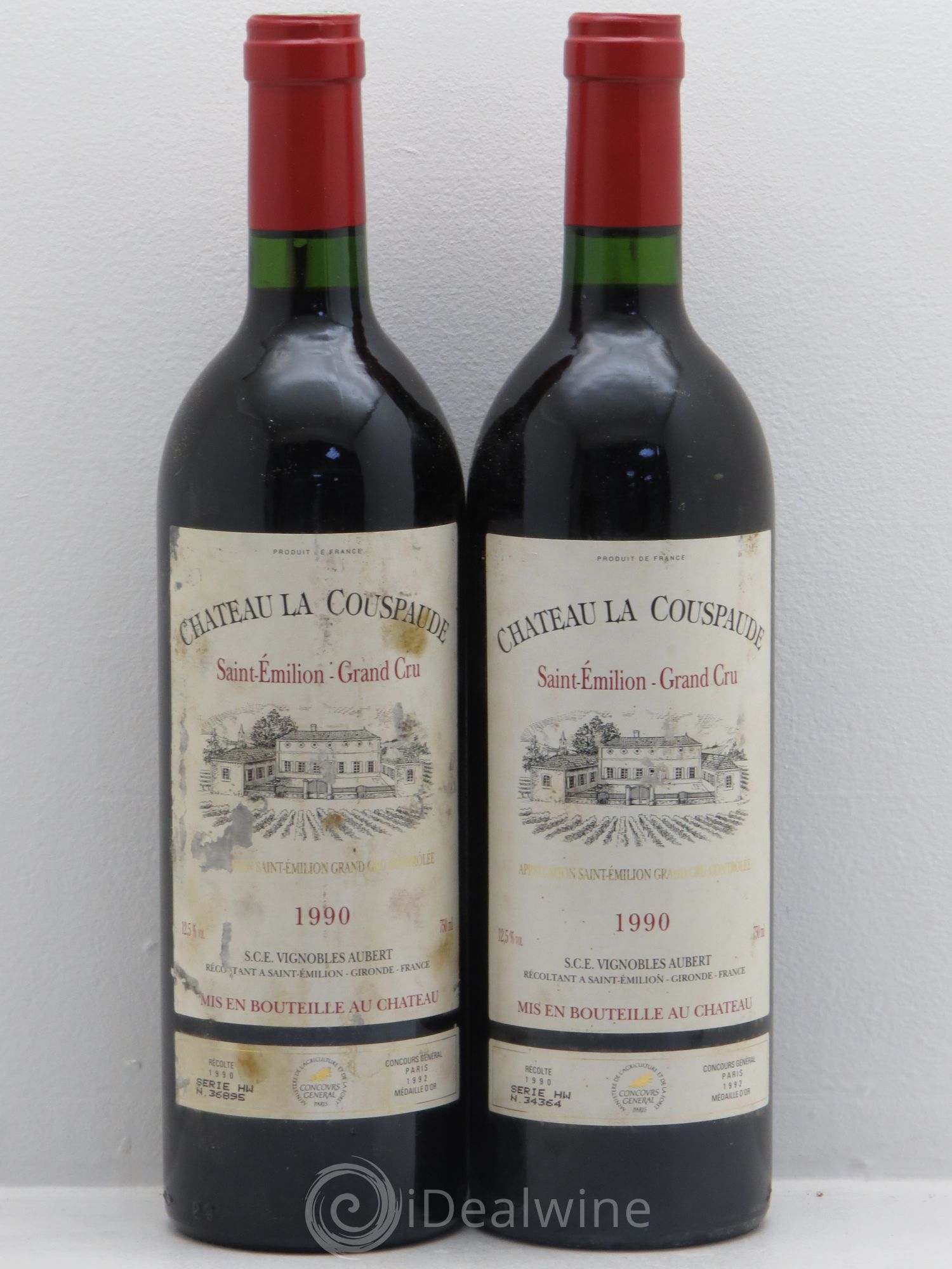 Château la Couspaude Grand Cru Classé 1990 - Lot de 2 bouteilles - 0