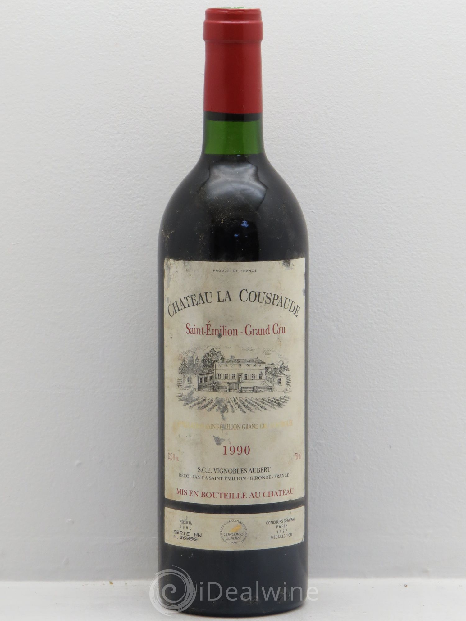 Château la Couspaude Grand Cru Classé 1990 - Lot de 1 bouteille - 0