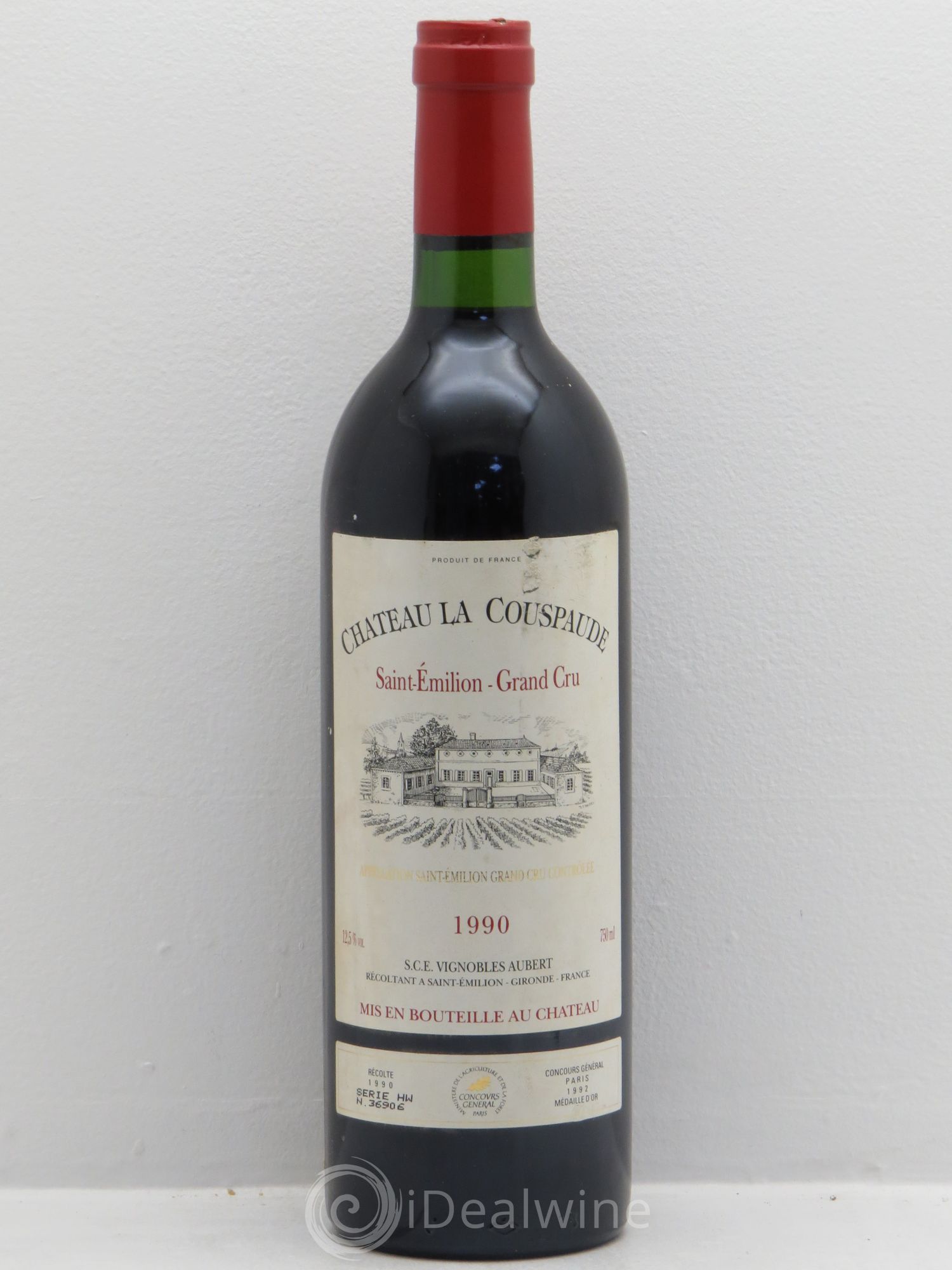 Château la Couspaude Grand Cru Classé 1990 - Lot de 1 bouteille - 0