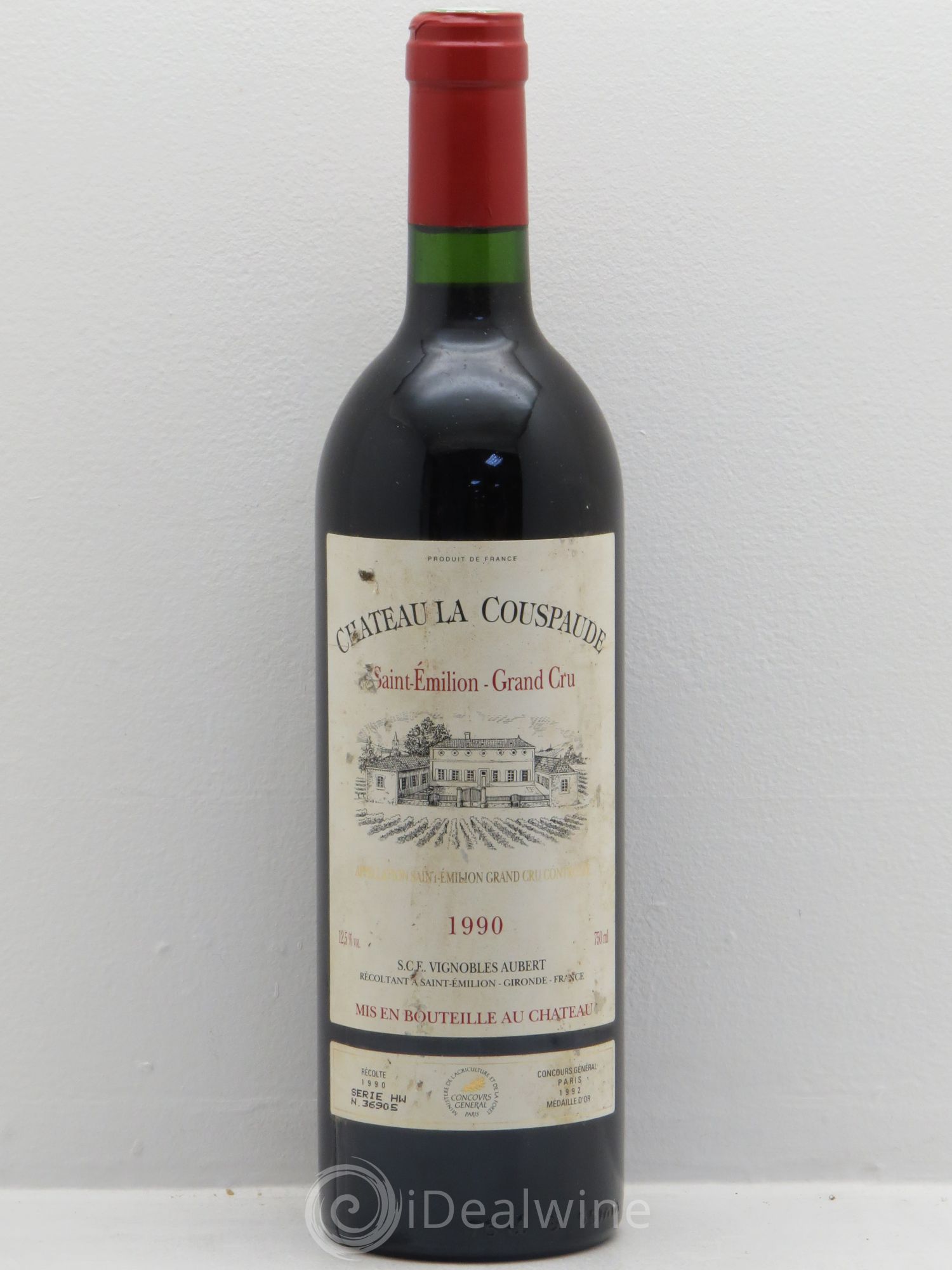 Château la Couspaude Grand Cru Classé 1990 - Lot de 1 bouteille - 0