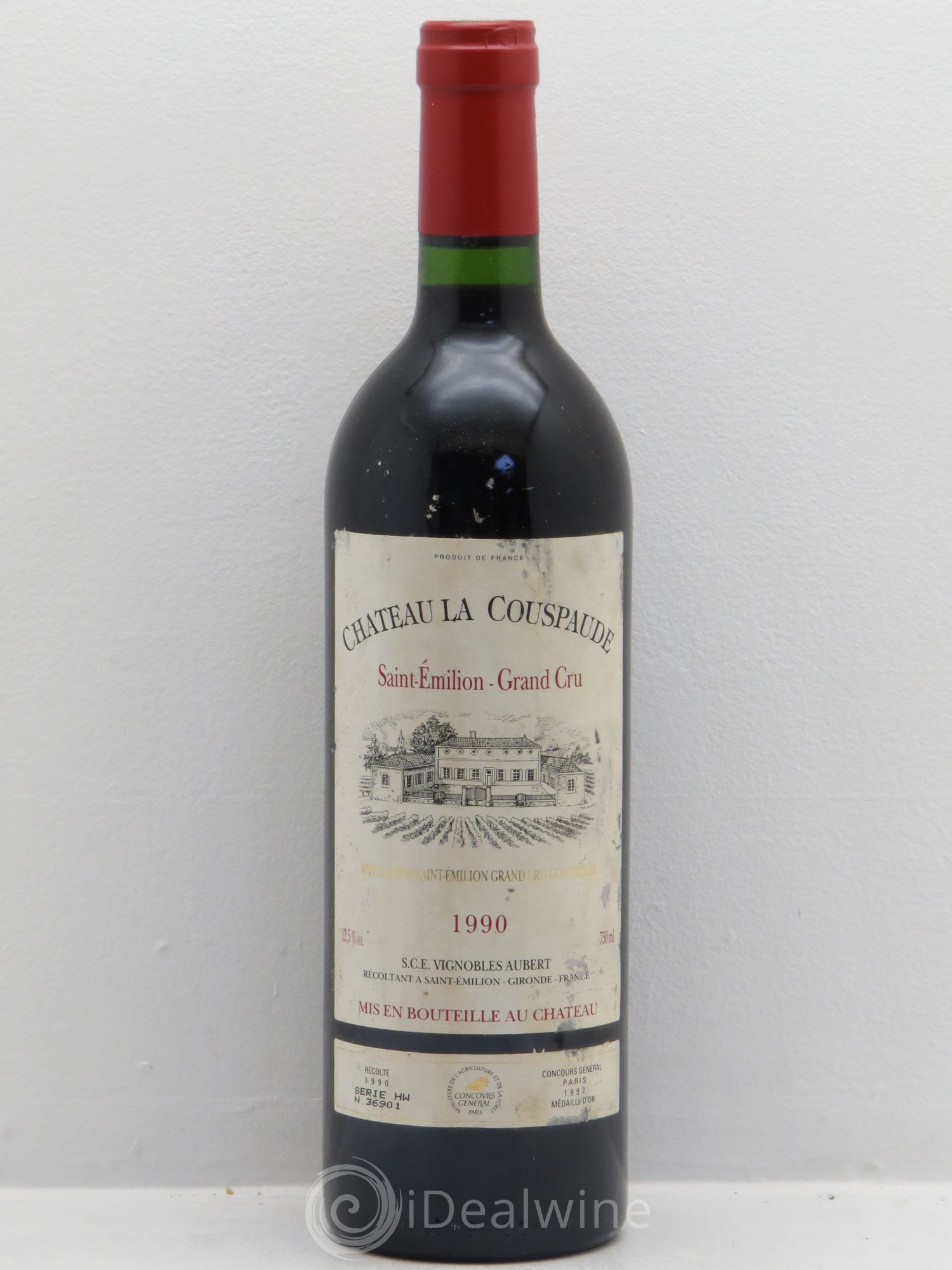 Château la Couspaude Grand Cru Classé 1990 - Lot de 1 bouteille - 0