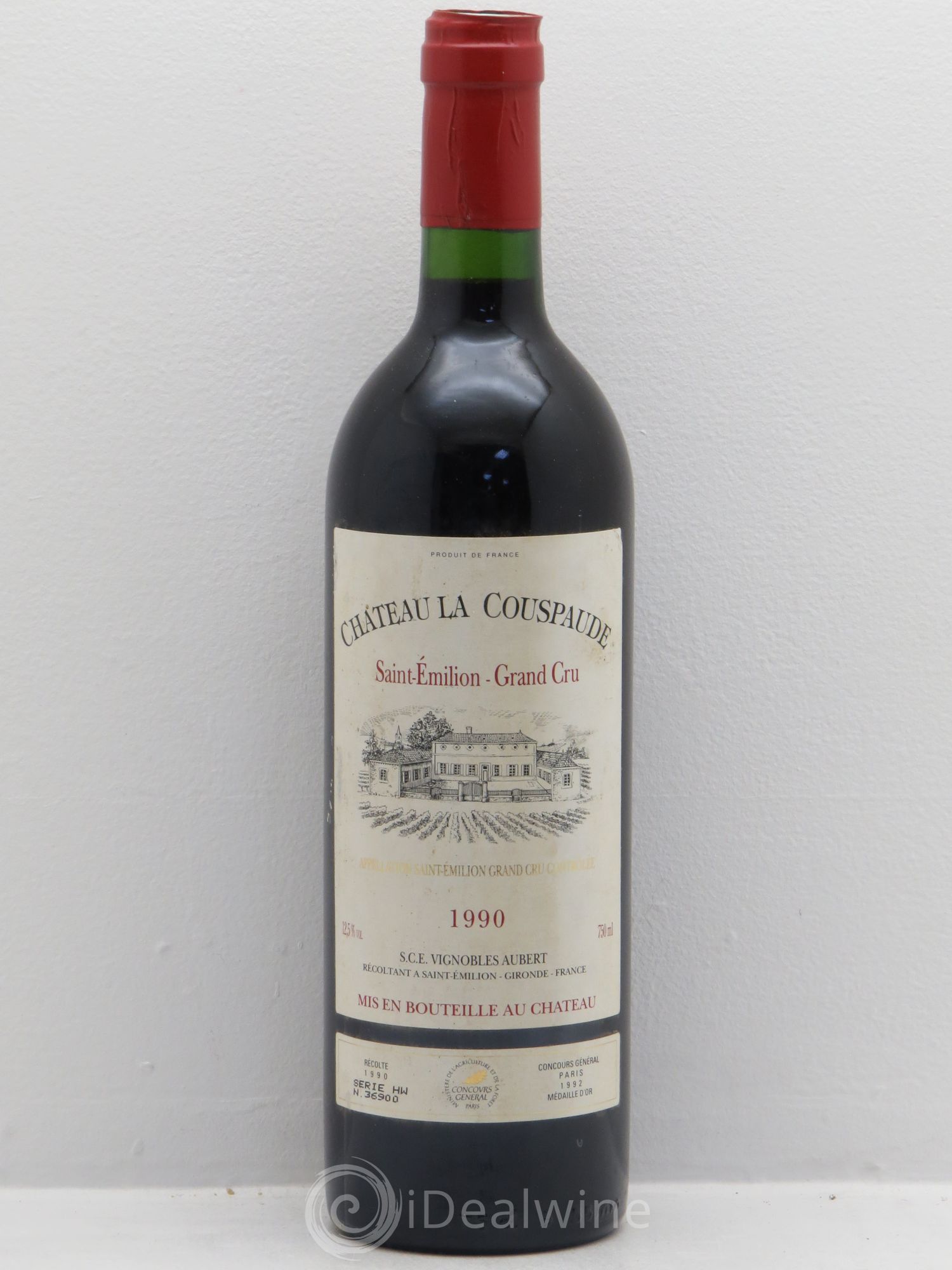 Château la Couspaude Grand Cru Classé 1990 - Lot de 1 bouteille - 0