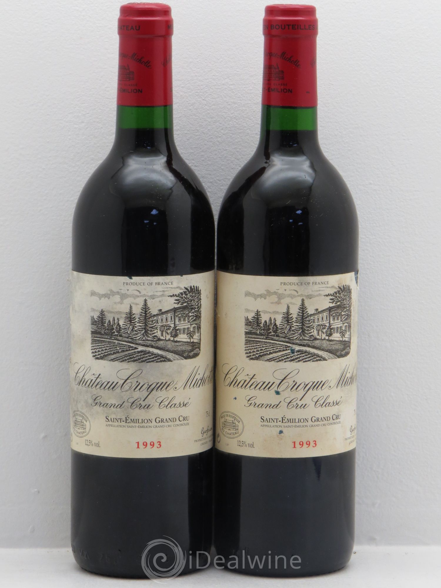 Château Croque Michotte 1993 - Lot de 2 bouteilles - 0