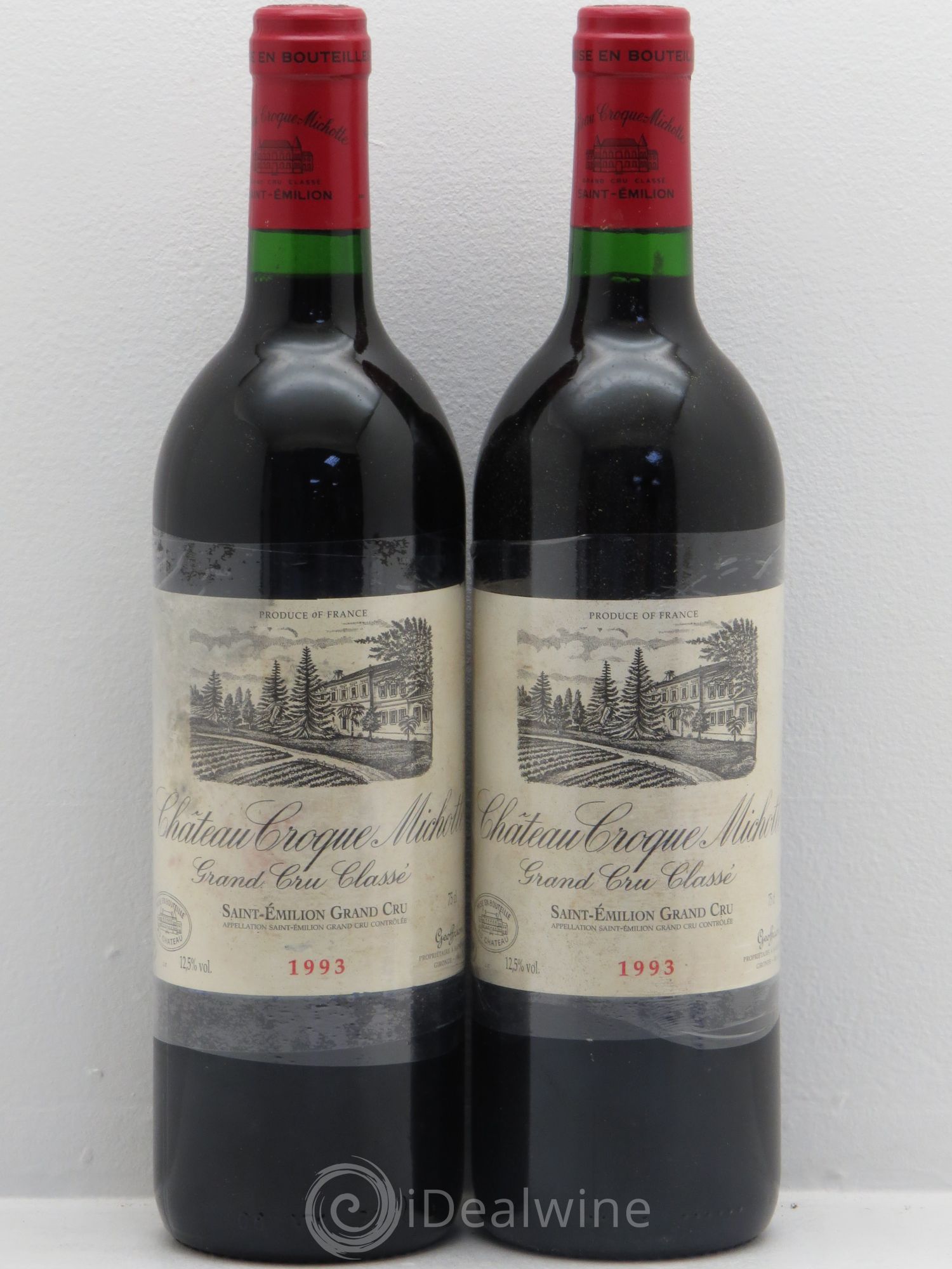 Château Croque Michotte 1993 - Lot de 2 bouteilles - 0