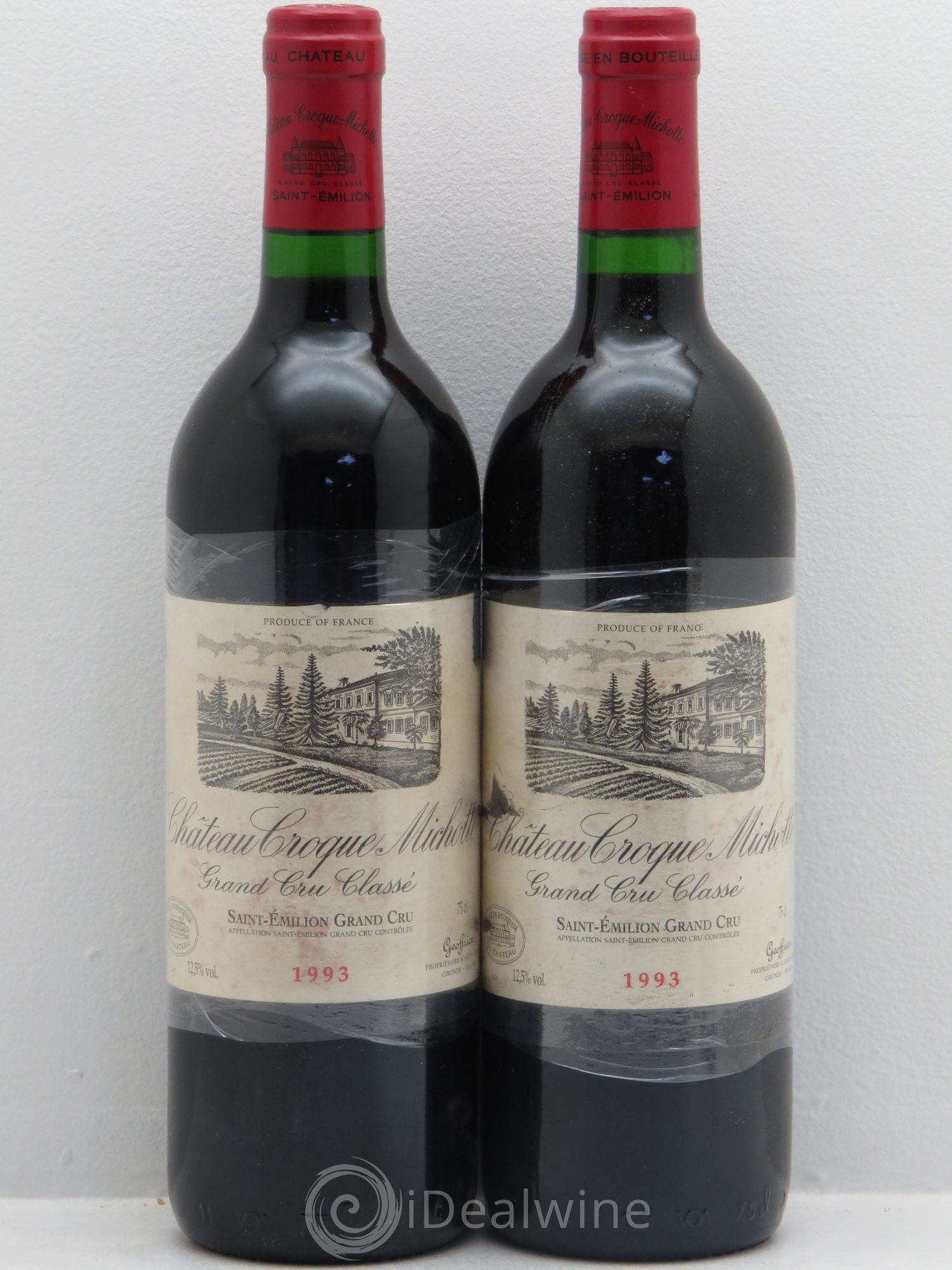 Château Croque Michotte 1993 - Lot de 2 bouteilles - 0