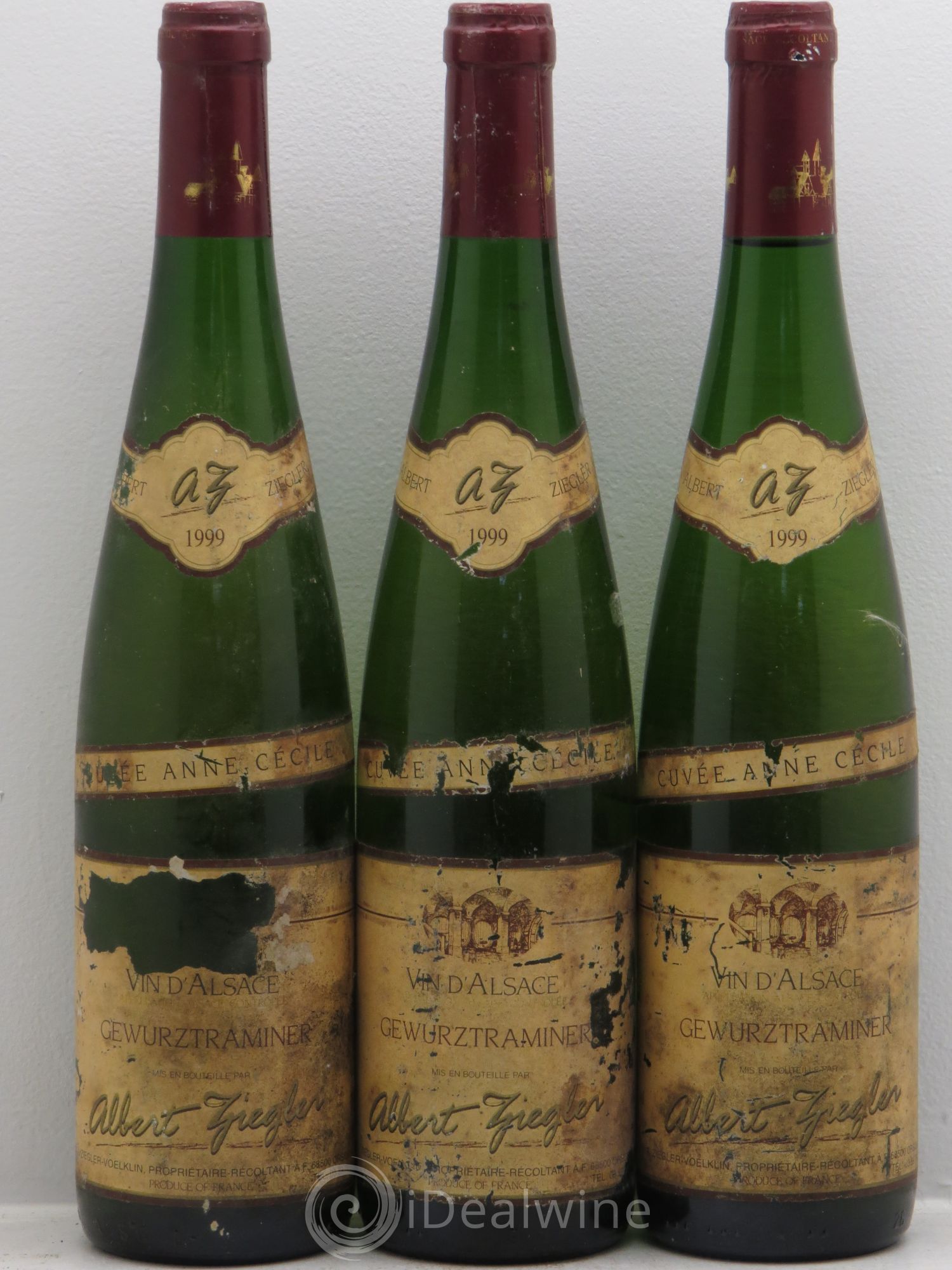 Gewurztraminer Albert Giengler -Cuvée Anne Cécile (sans prix de réserve) 1999 - Posten von 3 Flaschen - 0