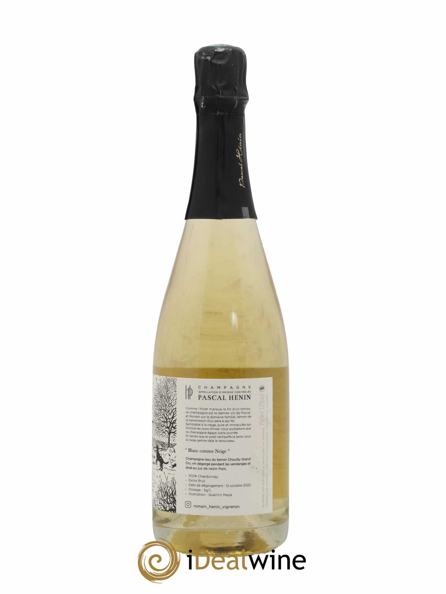 Champagne Blanc Comme Neige Henin - Lot de 1 bouteille - 1