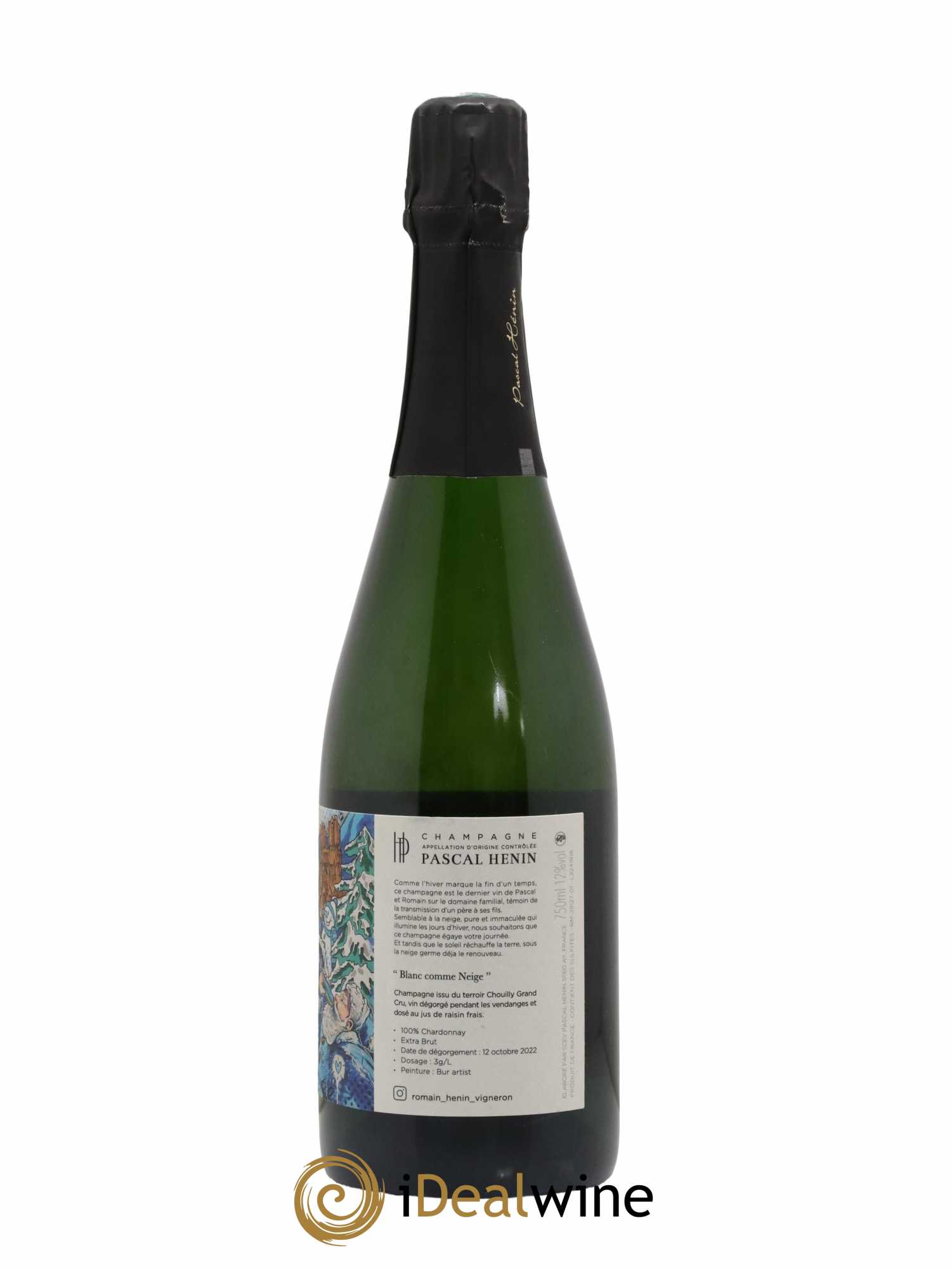 Champagne Blanc Comme Neige Hénin - Lot de 1 bouteille - 1