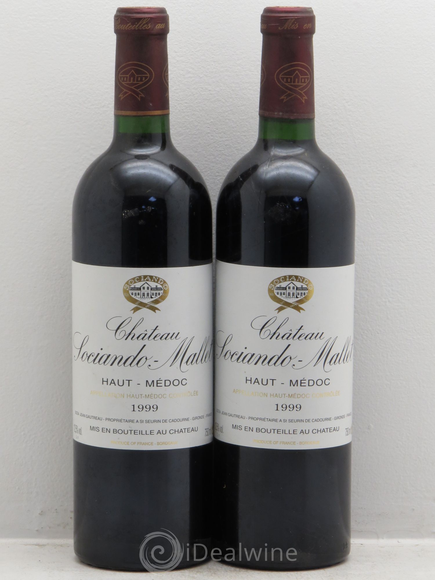Château Sociando Mallet 1999 - Lot de 2 bouteilles - 0