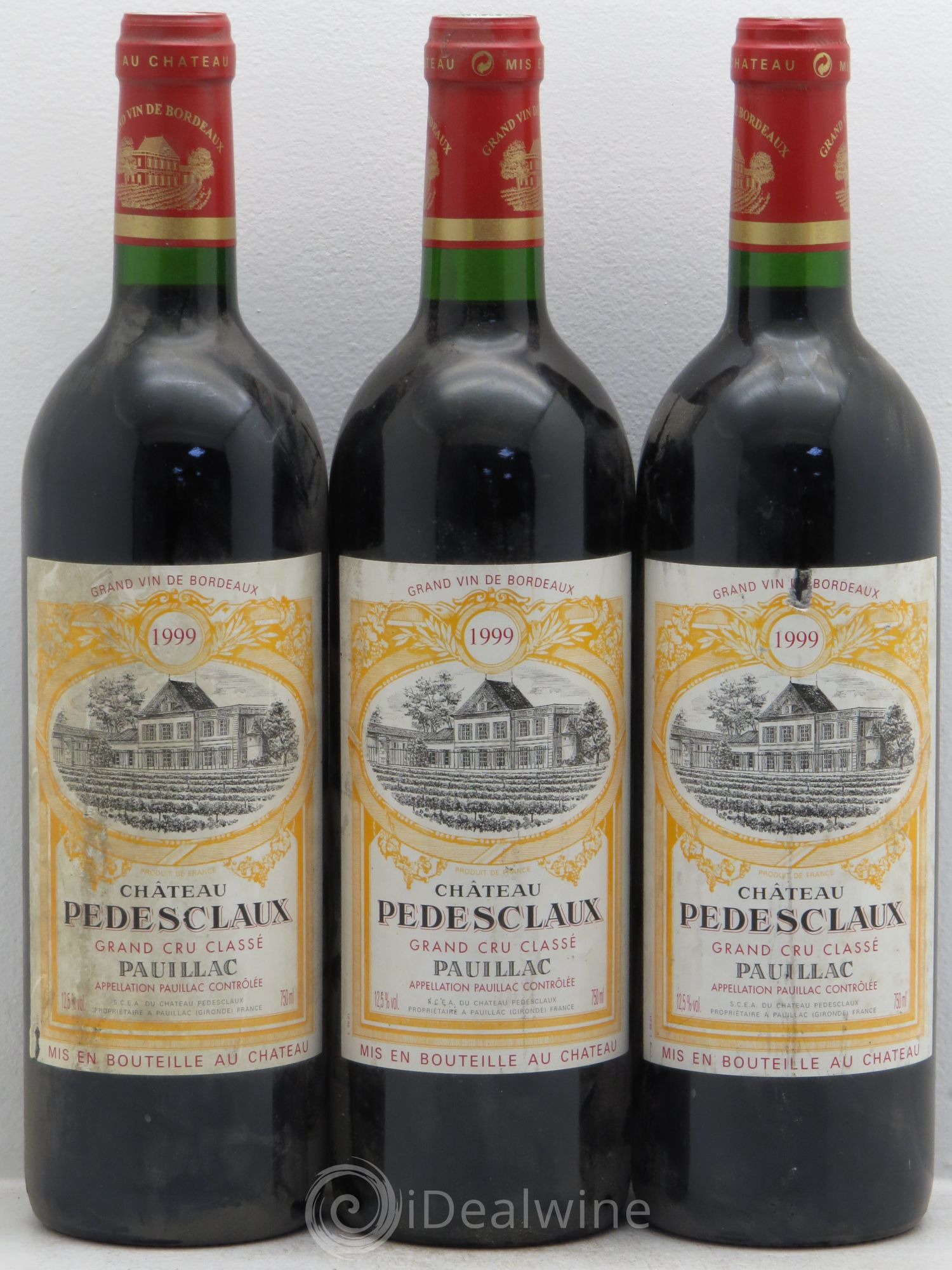 Château Pedesclaux 5ème Grand Cru Classé 1999 - Lot de 3 bouteilles - 0