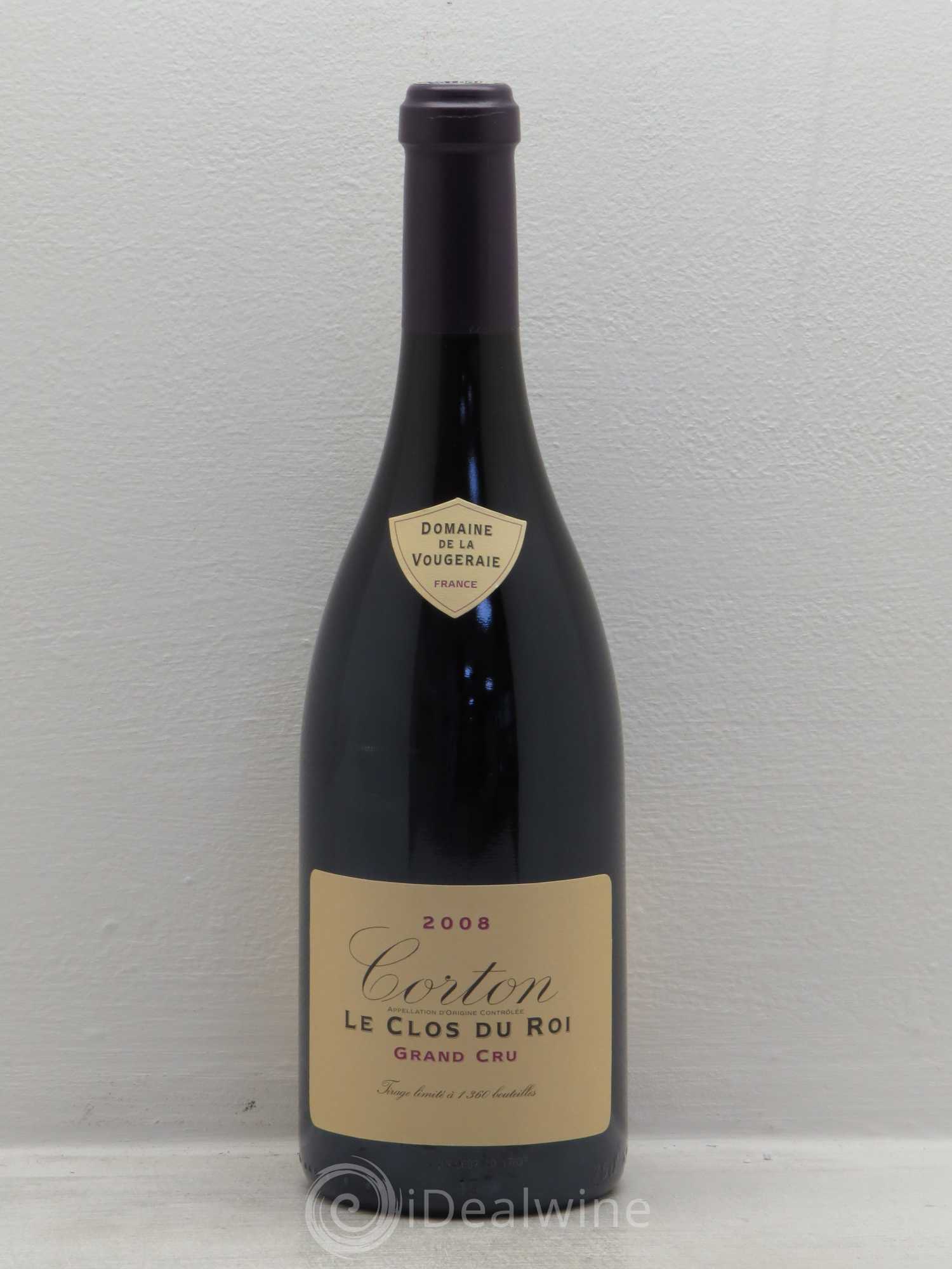 Corton Grand Cru Domaine de la Vougeraie 2008 - Posten von 1 Flasche - 0
