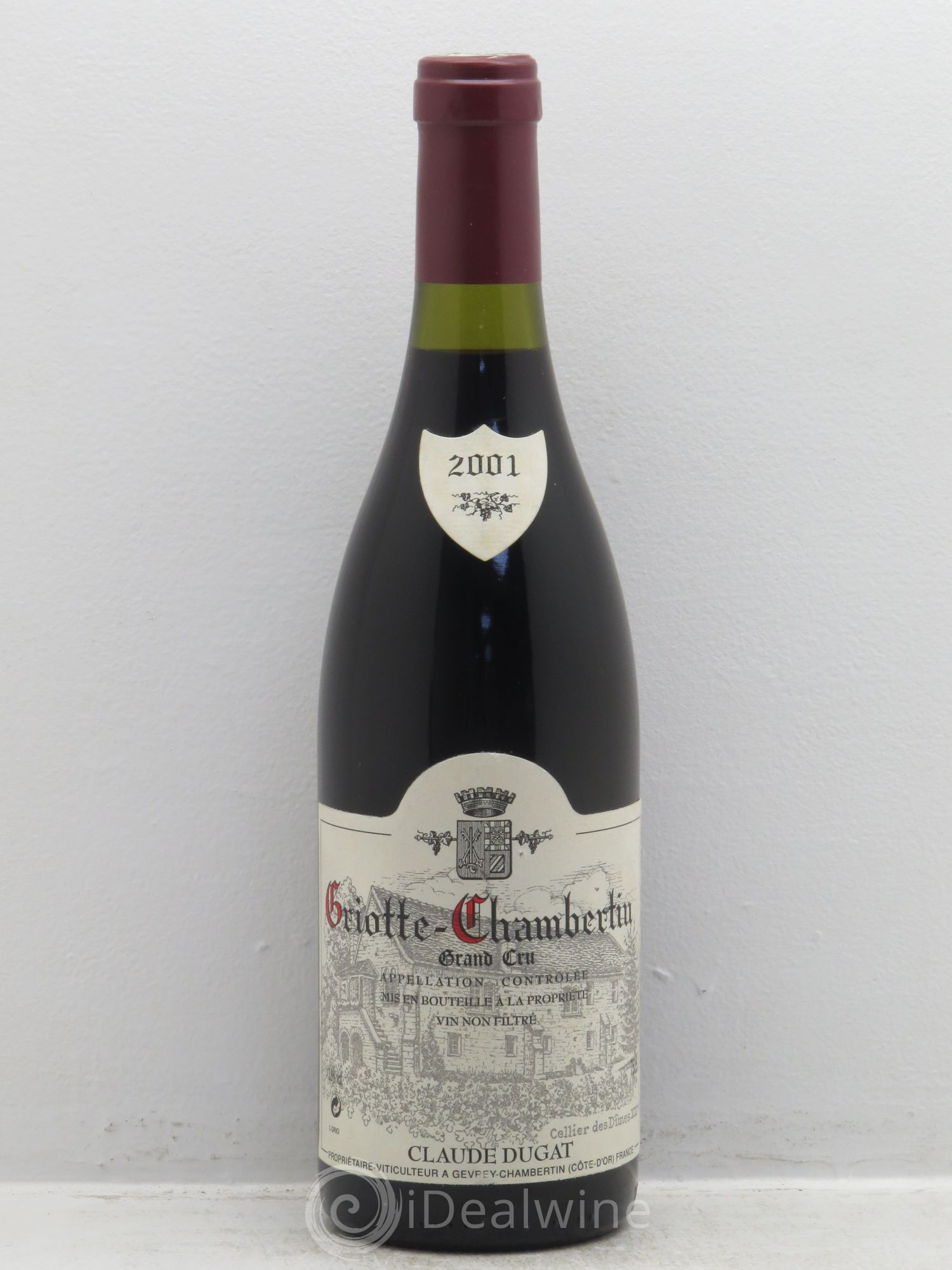 Griotte-Chambertin Grand Cru Claude Dugat 2001 - Lot de 1 bouteille - 0