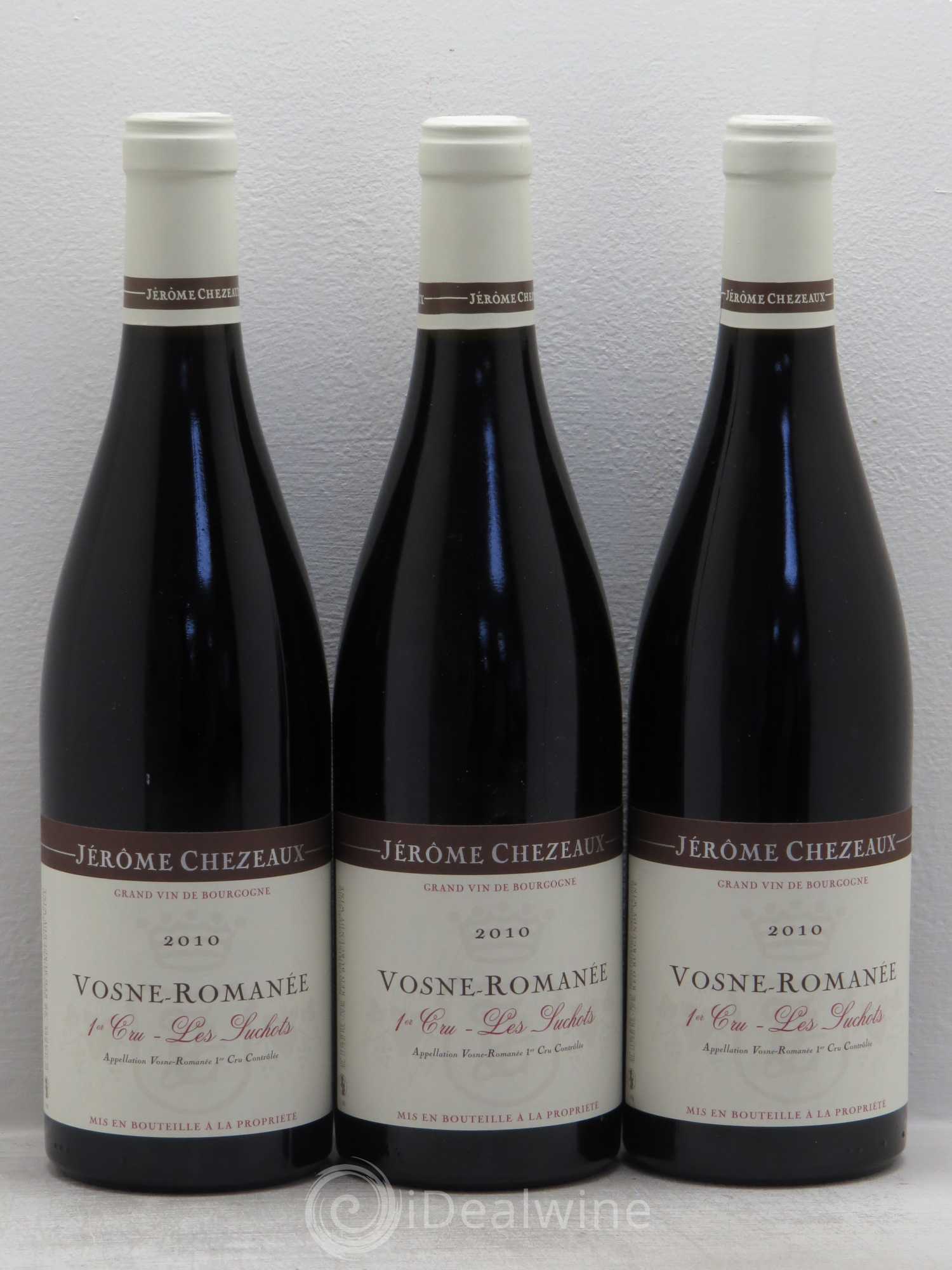 Vosne-Romanée 1er Cru J.Chezeaux 2010 - Lot de 3 bouteilles - 0