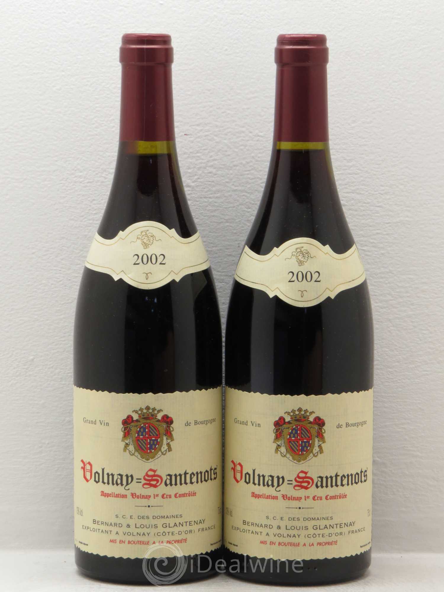 Volnay 1er Cru Bernard & Louis Glantenay (sans prix de réserve) 2002 - Posten von 2 Flaschen - 0
