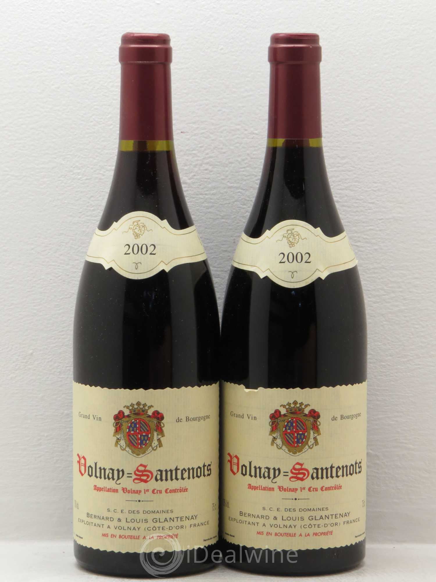 Volnay 1er Cru Bernard & Louis Glantenay (sans prix de réserve) 2002 - Posten von 2 Flaschen - 0