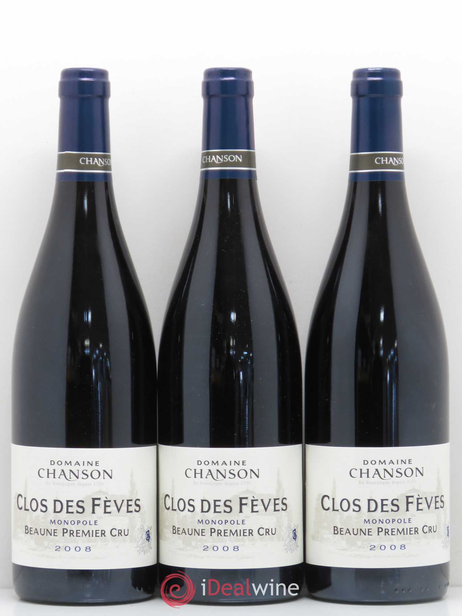 Beaune 1er Cru Clos des Feves Domaine Chanson 2008 - Posten von 6 Flaschen - 1