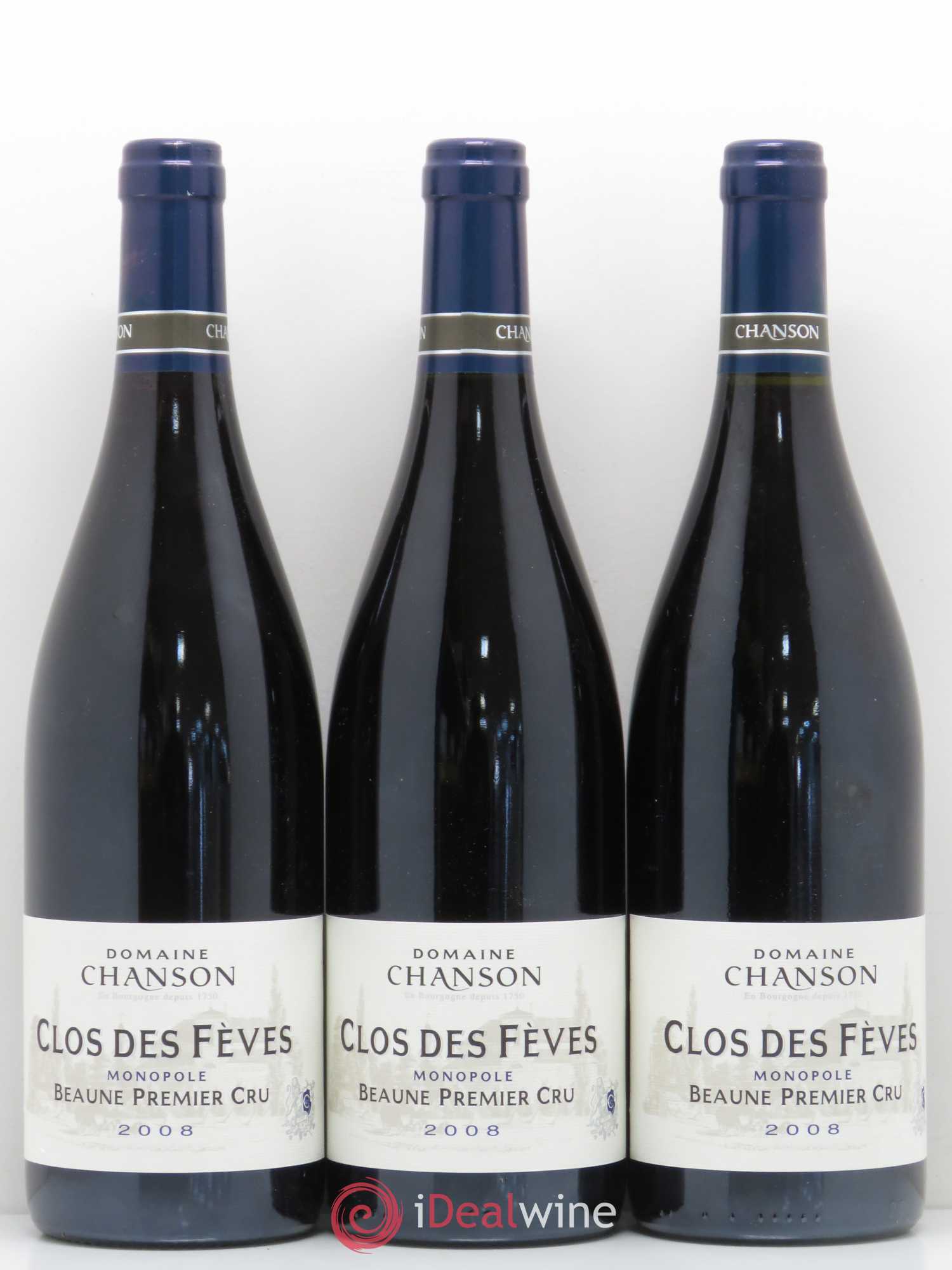 Beaune 1er Cru Clos des Feves Domaine Chanson 2008 - Posten von 6 Flaschen - 2