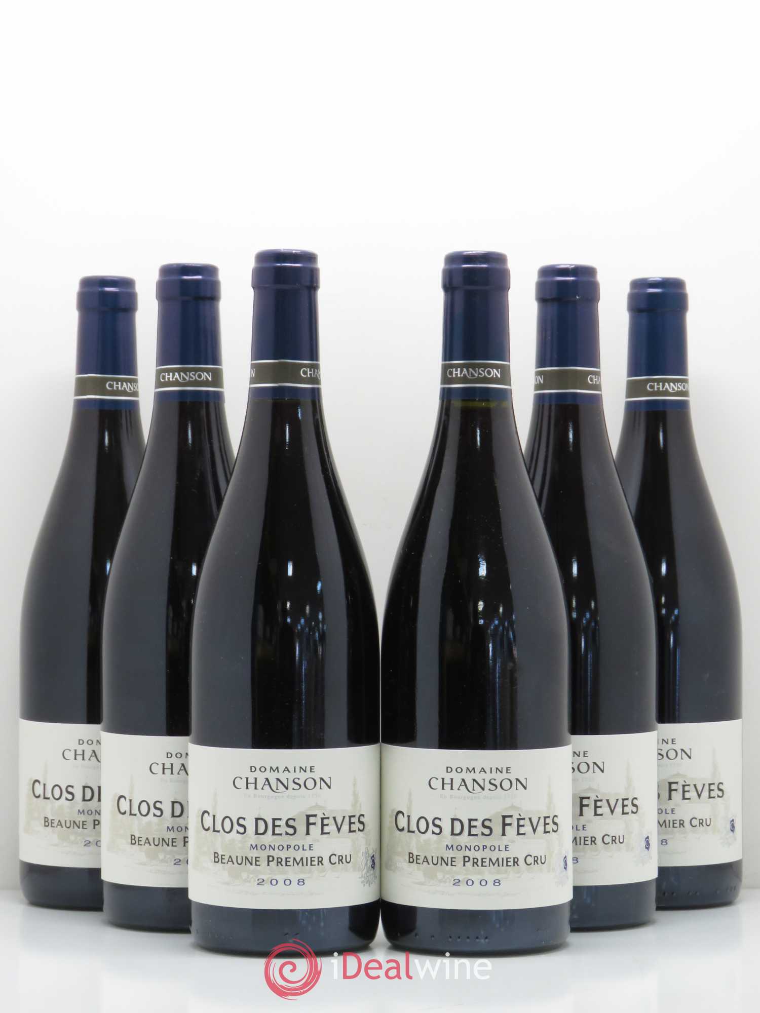 Beaune 1er Cru Clos des Feves Domaine Chanson 2008 - Posten von 6 Flaschen - 0