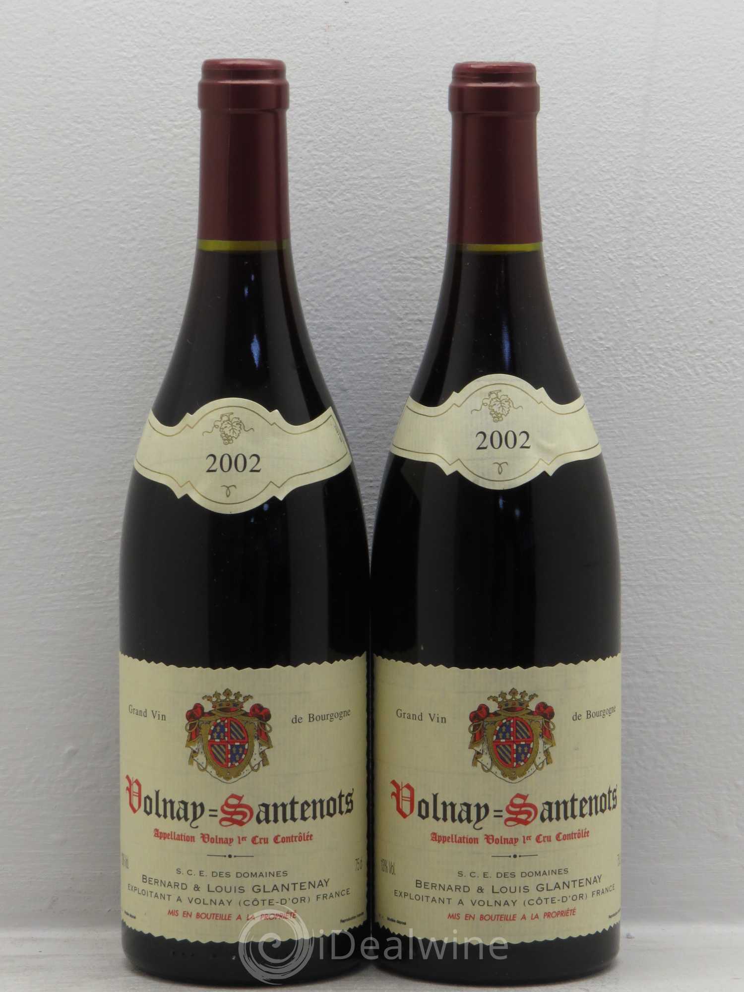 Volnay 1er Cru Bernard & Louis Glantenay 2002 - Posten von 2 Flaschen - 0