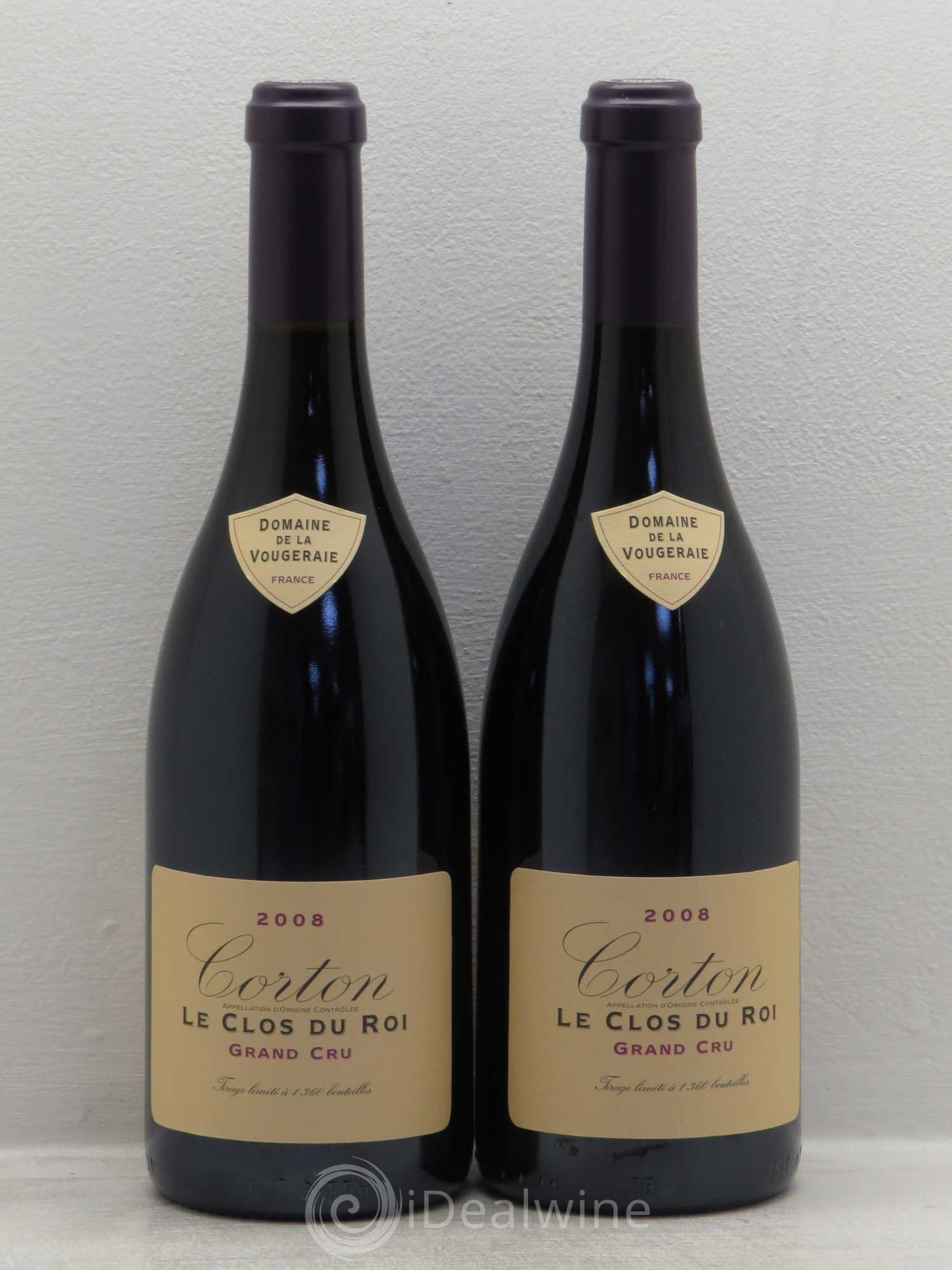 Corton Grand Cru Domaine de la Vougeraie 2008 - Posten von 2 Flaschen - 0