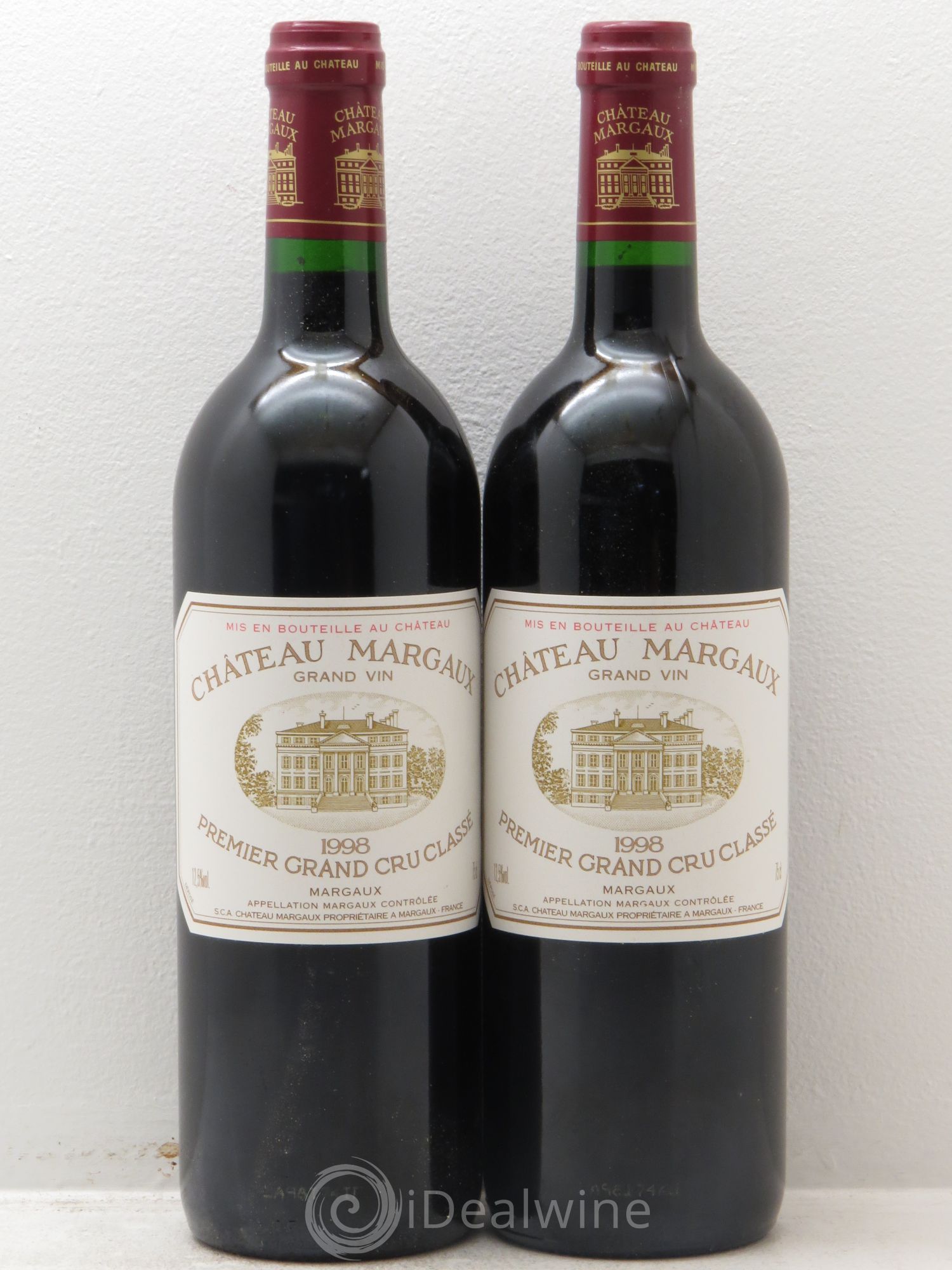 Château Margaux 1er Grand Cru Classé 1998 - Lot de 2 bouteilles - 0