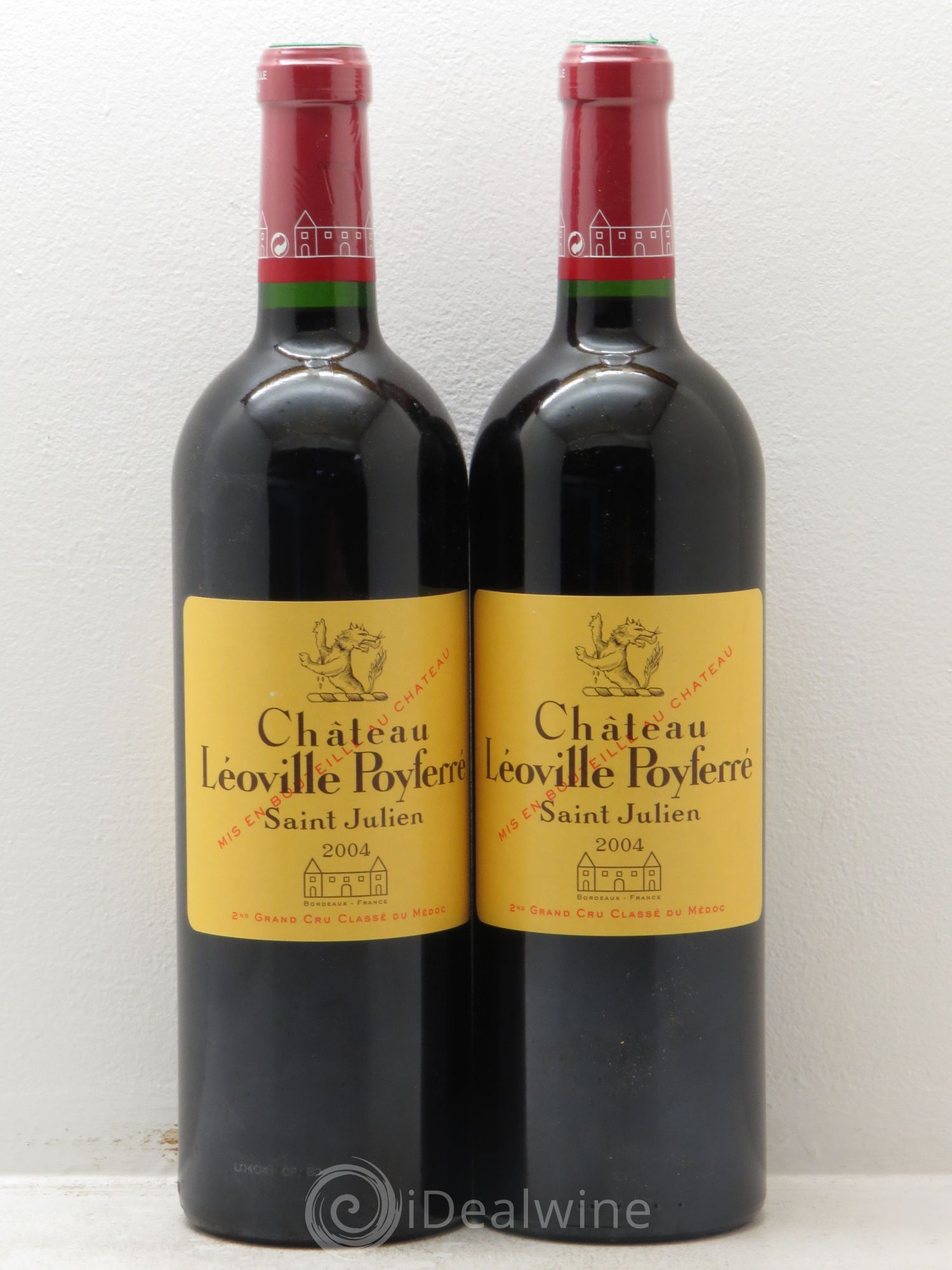 Château Léoville Poyferré 2ème Grand Cru Classé 2004 - Lot de 2 bouteilles - 0