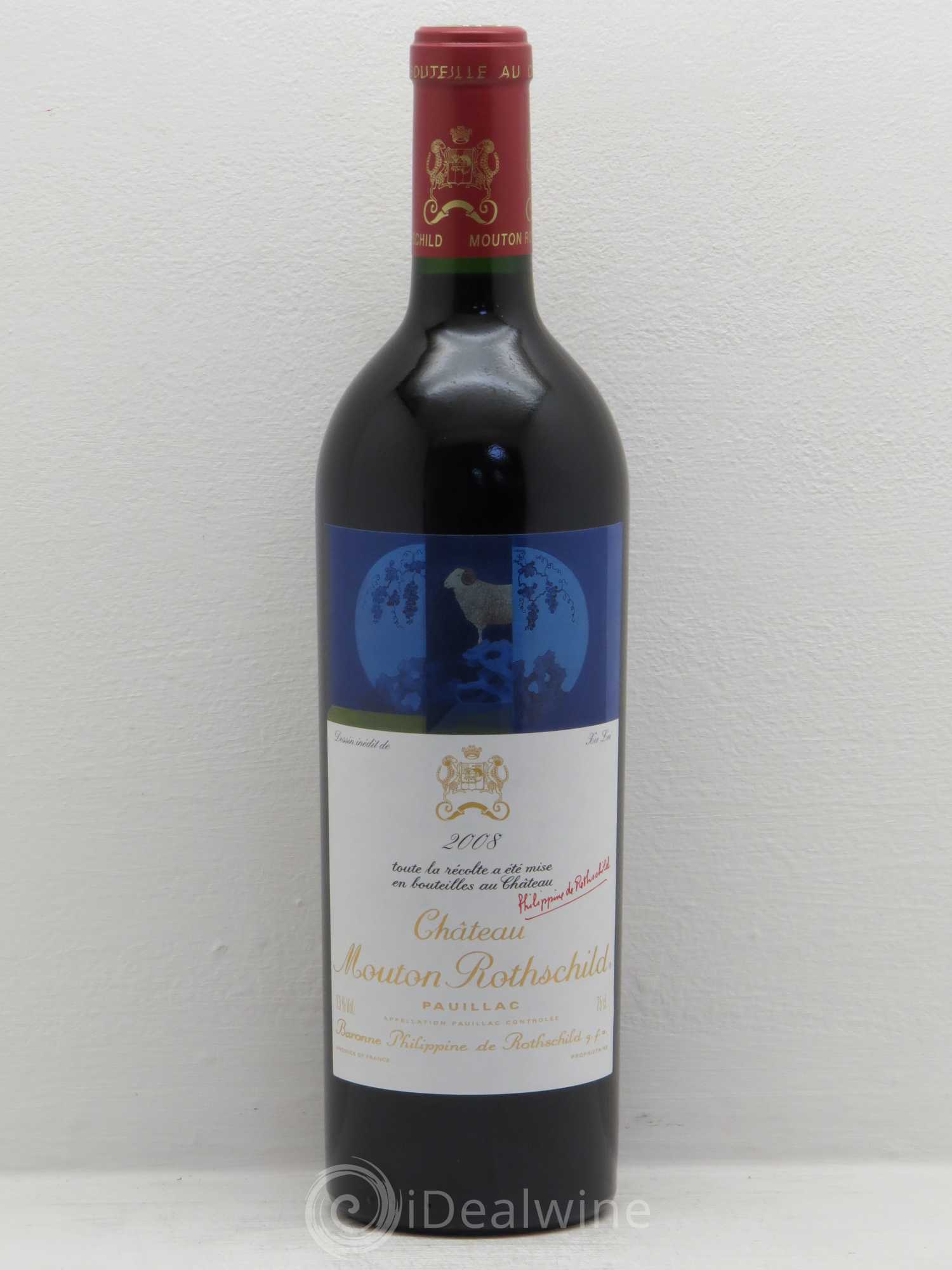 Château Mouton Rothschild 1er Grand Cru Classé 2008 - Lot de 1 bouteille - 0