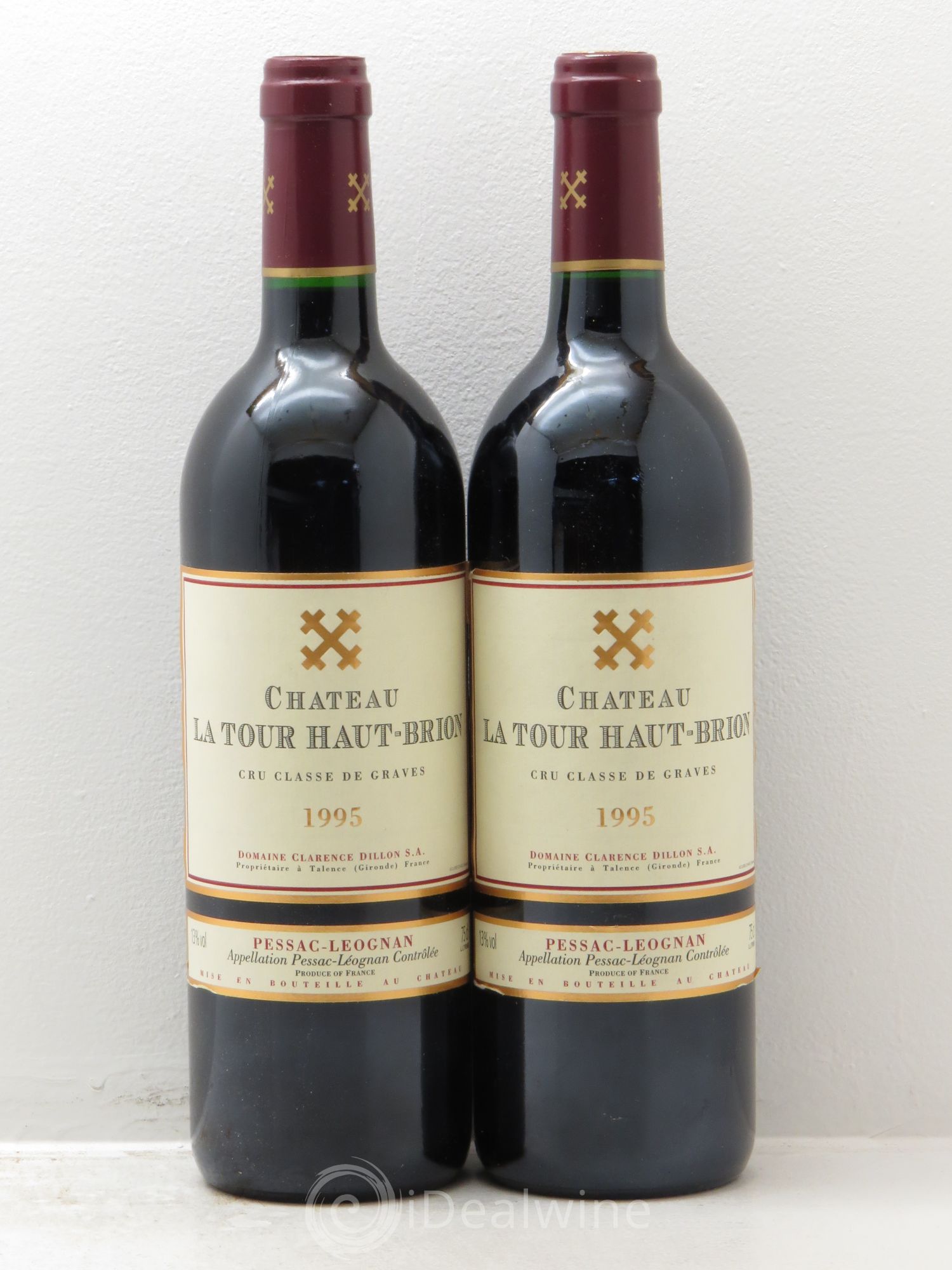 Château la Tour Haut-Brion Cru Classé de Graves 1995 - Lot de 2 bouteilles - 0