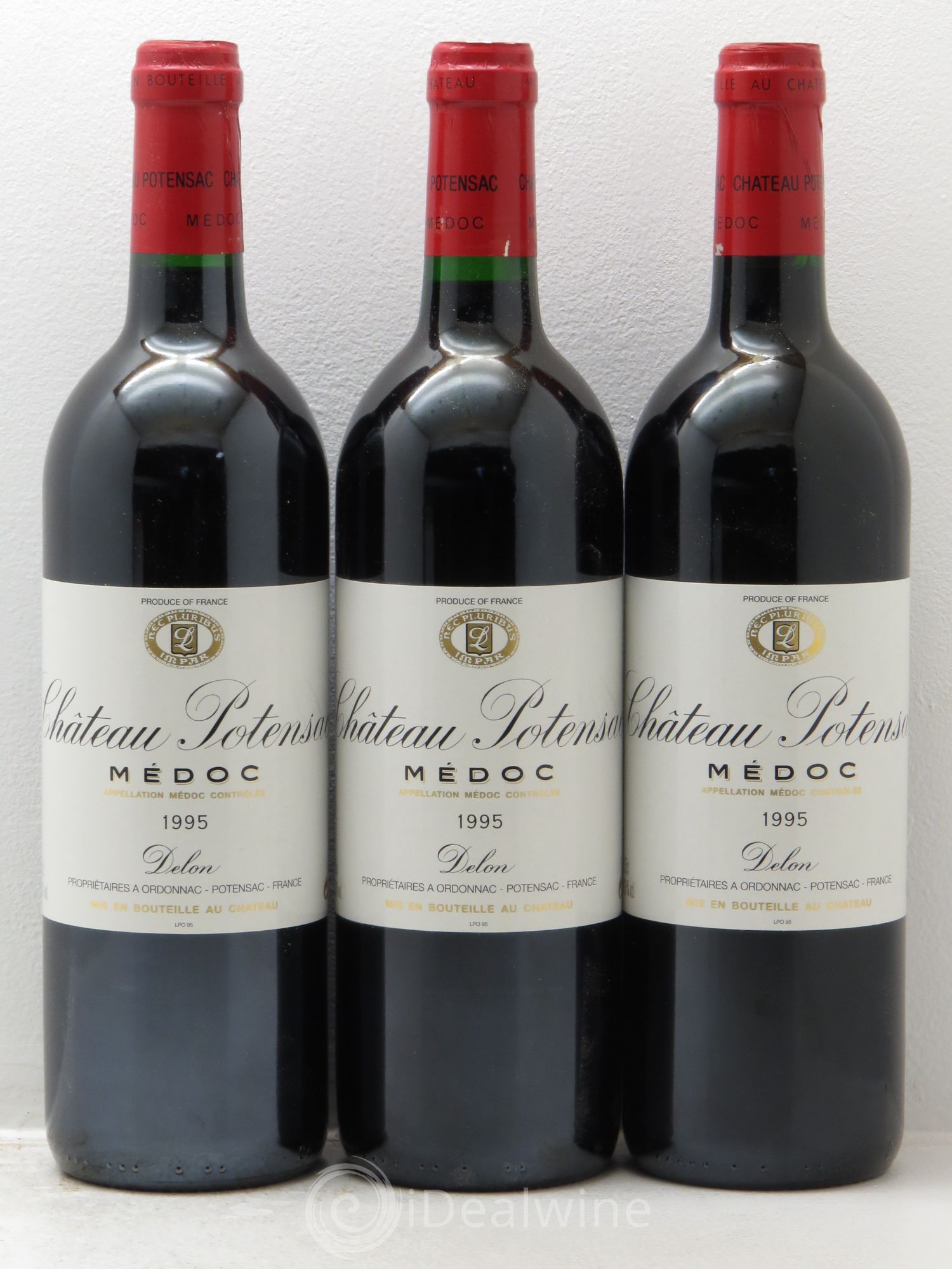 Château Potensac 1995 - Lot de 3 bouteilles - 0
