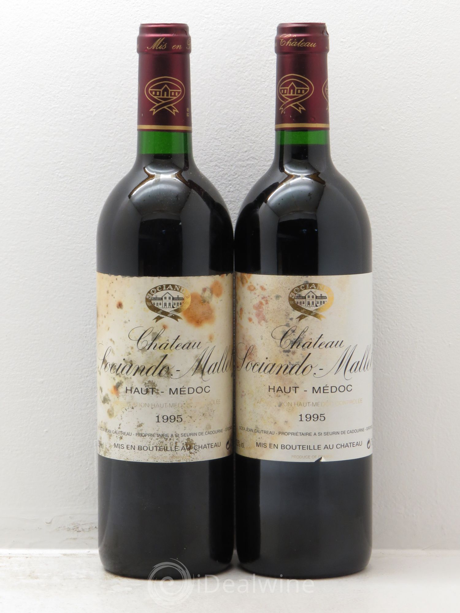 Château Sociando Mallet 1995 - Lot de 2 bouteilles - 0