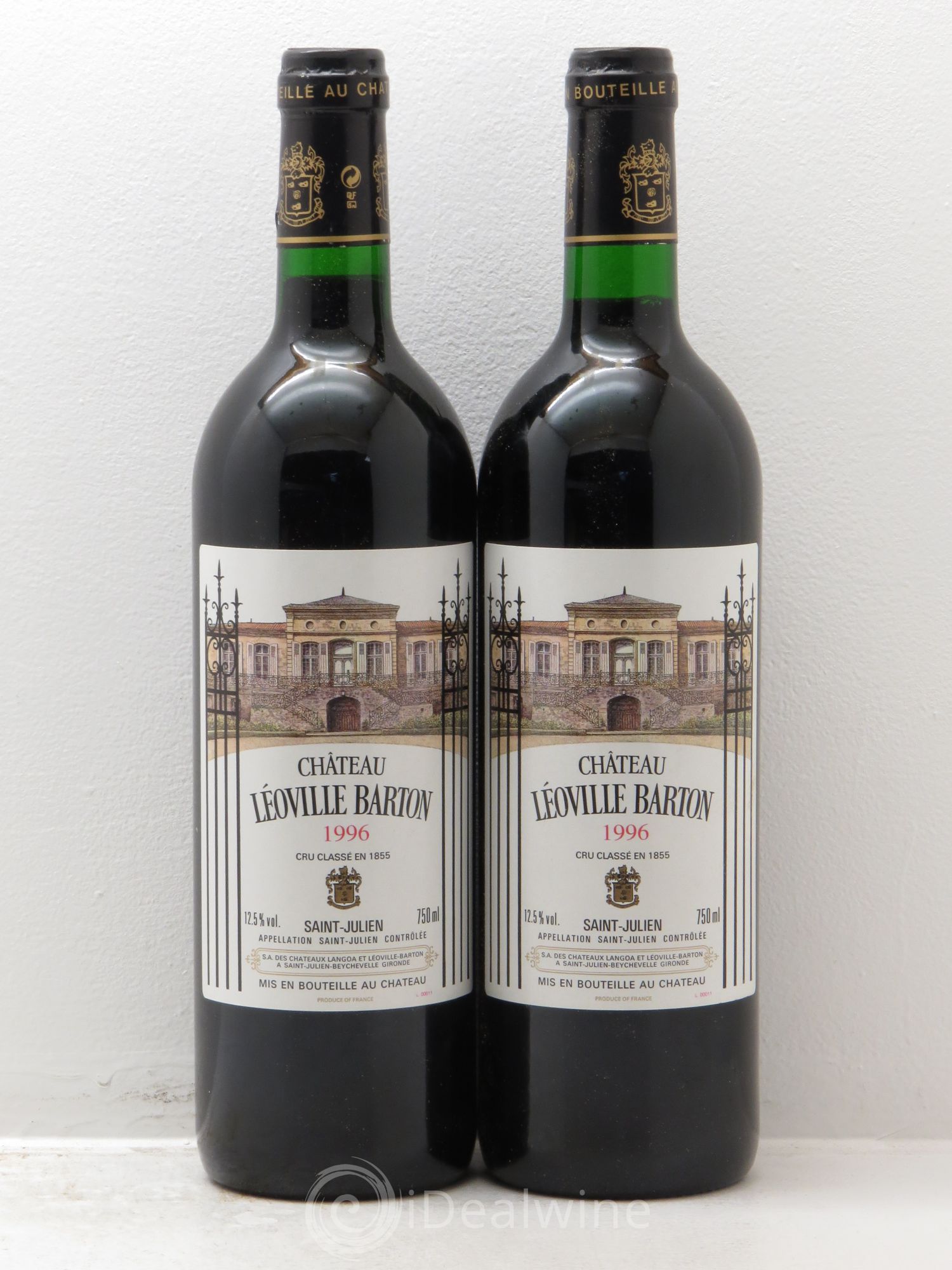 Château Léoville Barton 2ème Grand Cru Classé 1996 - Lot de 2 bouteilles - 0