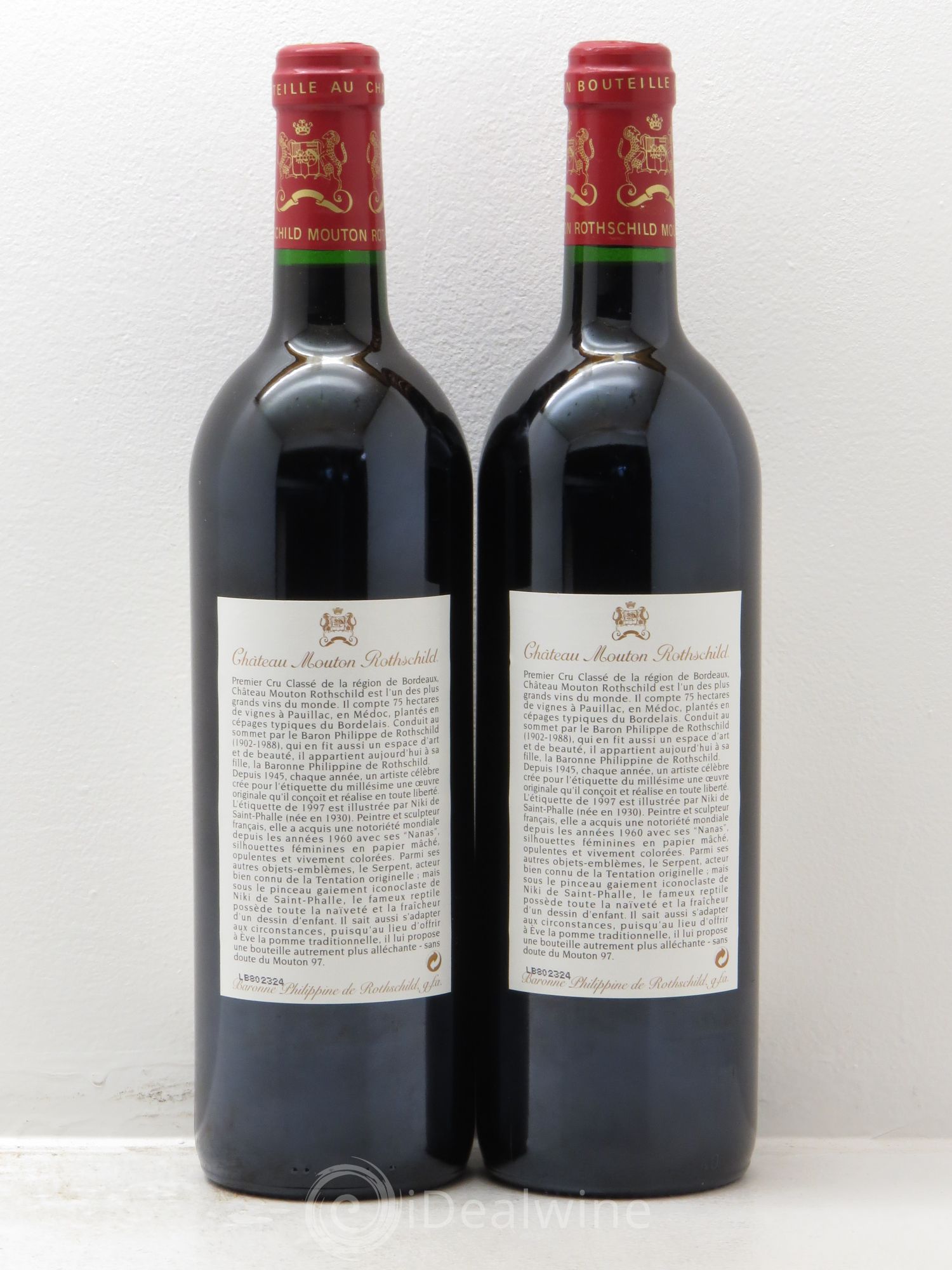 Château Mouton Rothschild 1er Grand Cru Classé 1997 - Lot de 2 bouteilles - 1