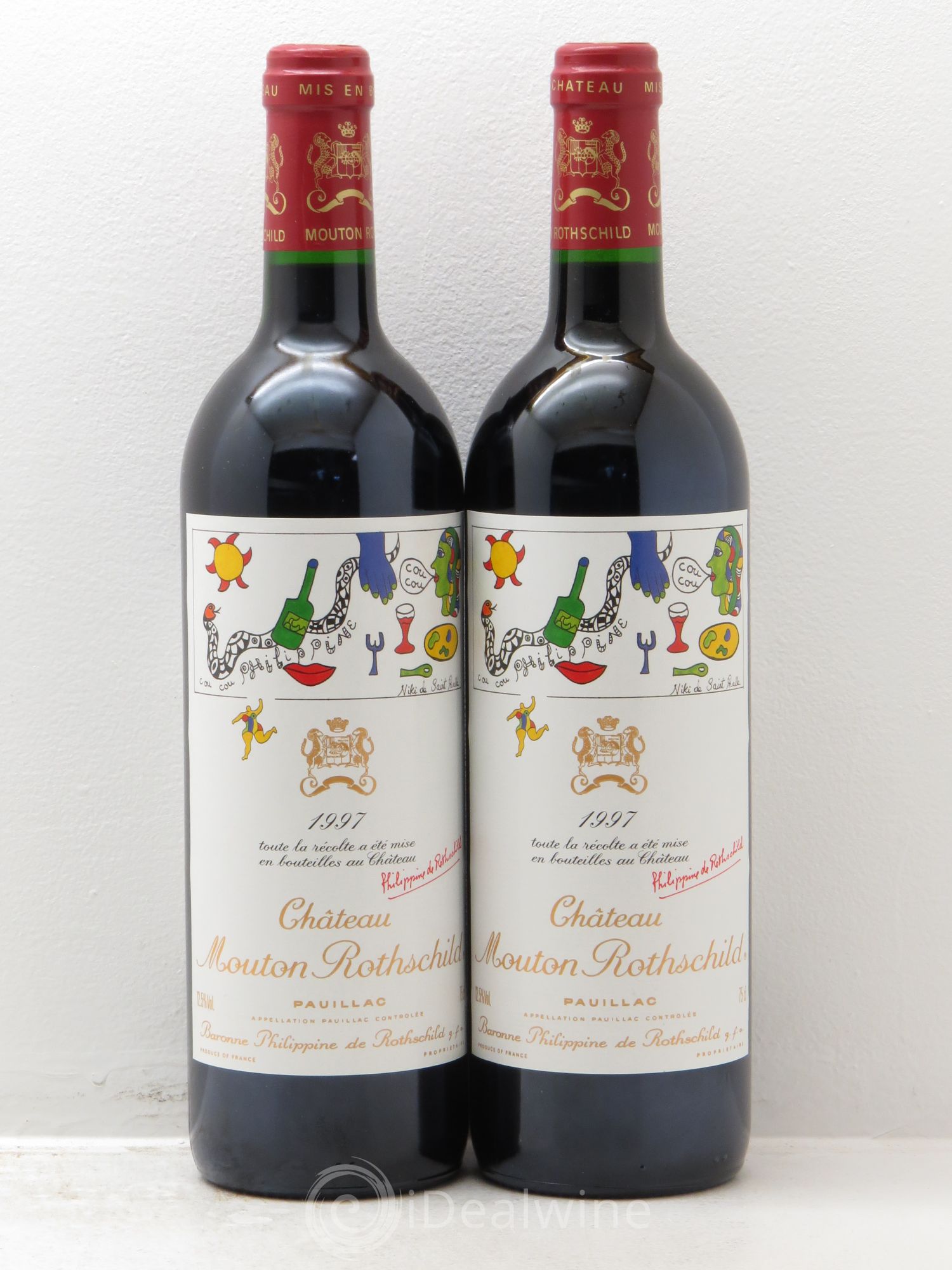 Château Mouton Rothschild 1er Grand Cru Classé 1997 - Lot de 2 bouteilles - 0