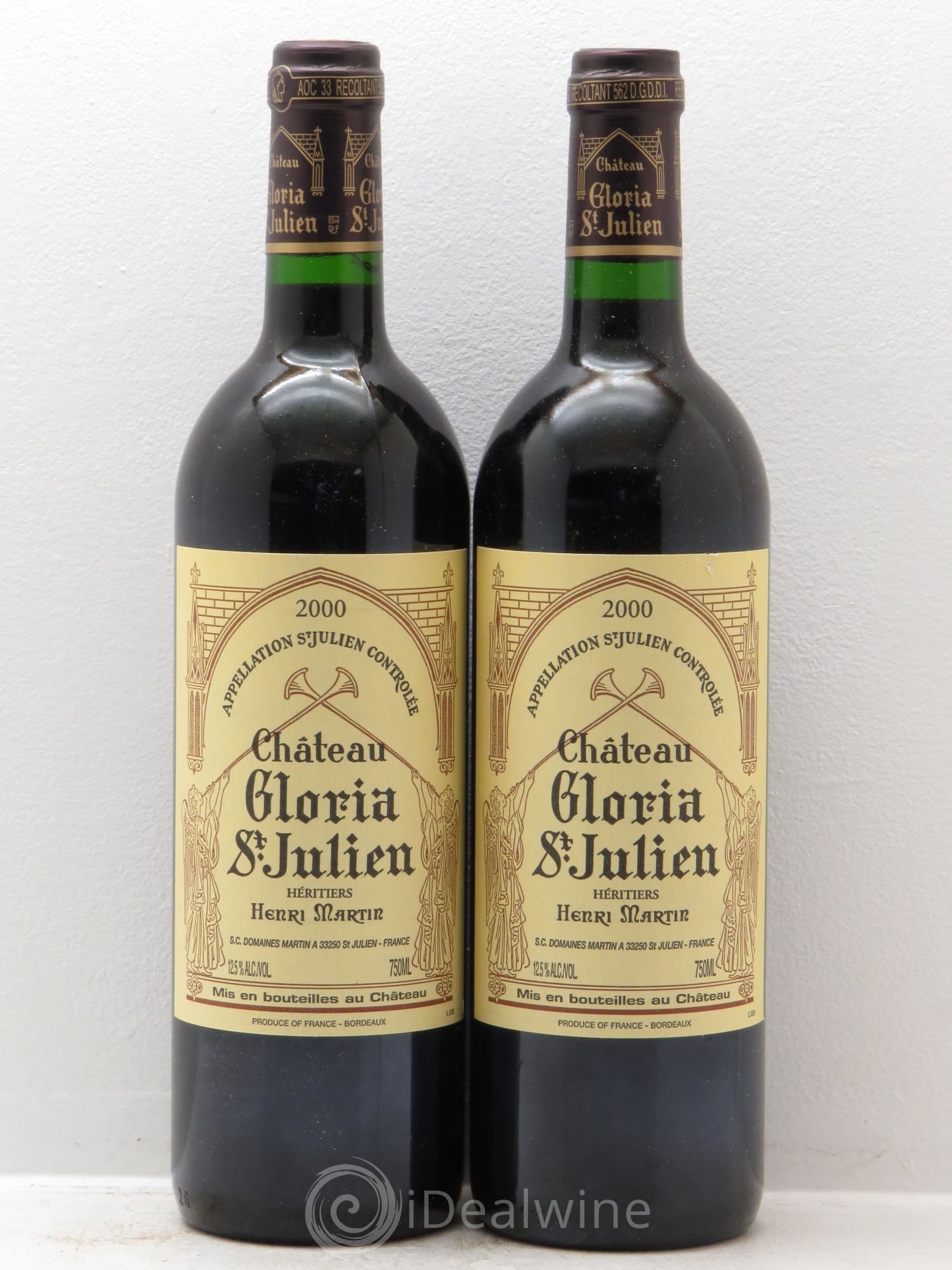 Château Gloria 2000 - Lot de 2 bouteilles - 0