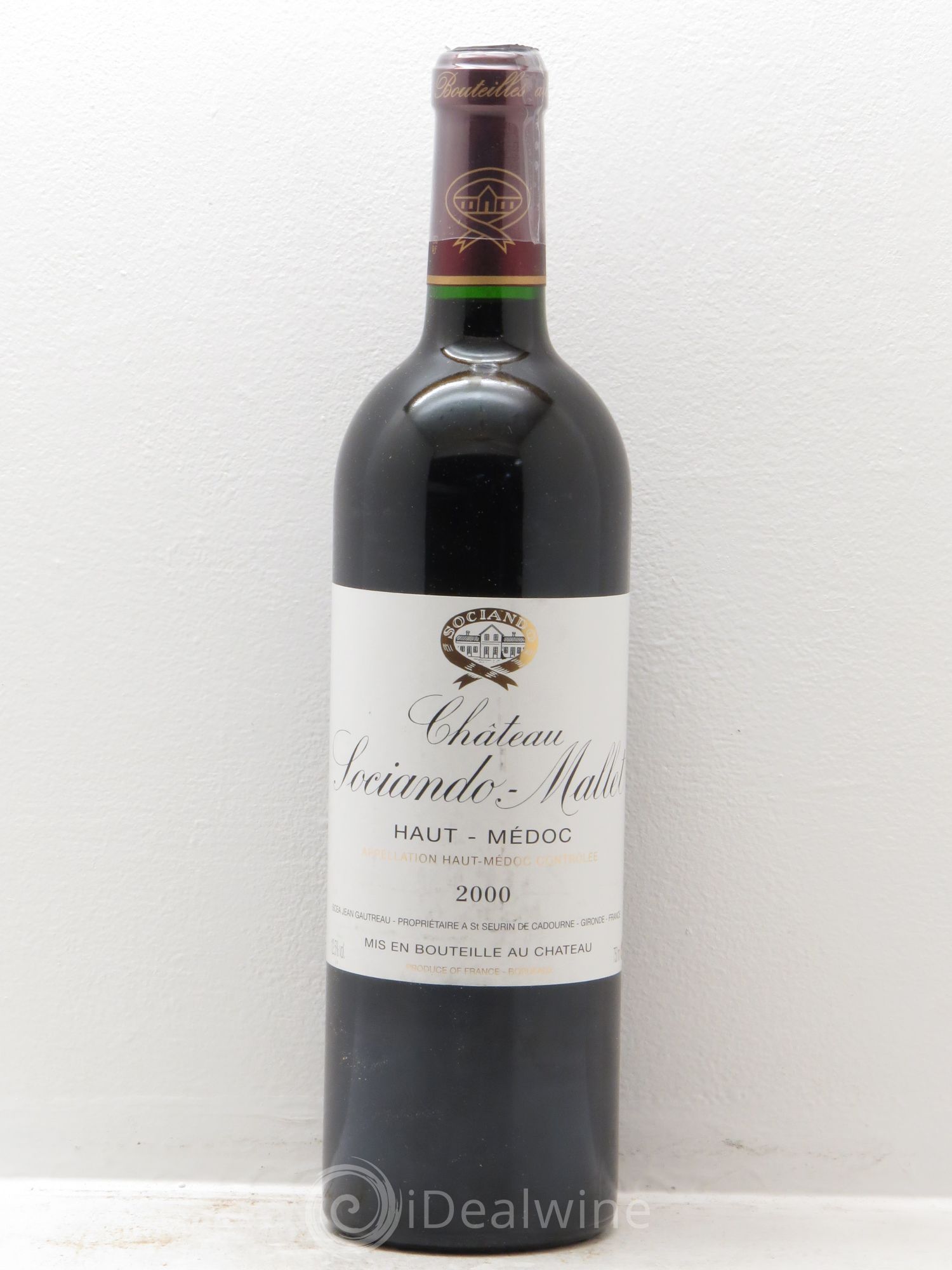 Château Sociando Mallet 2000 - Lot de 6 bouteilles - 0