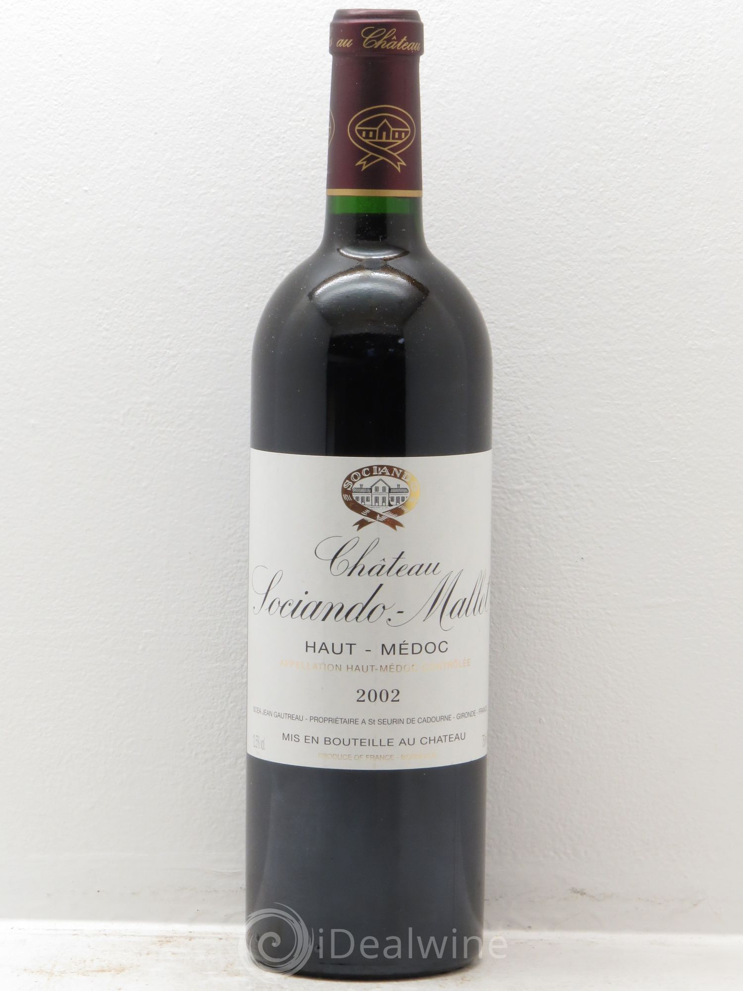 Château Sociando Mallet 2002 - Lot de 1 bouteille - 0