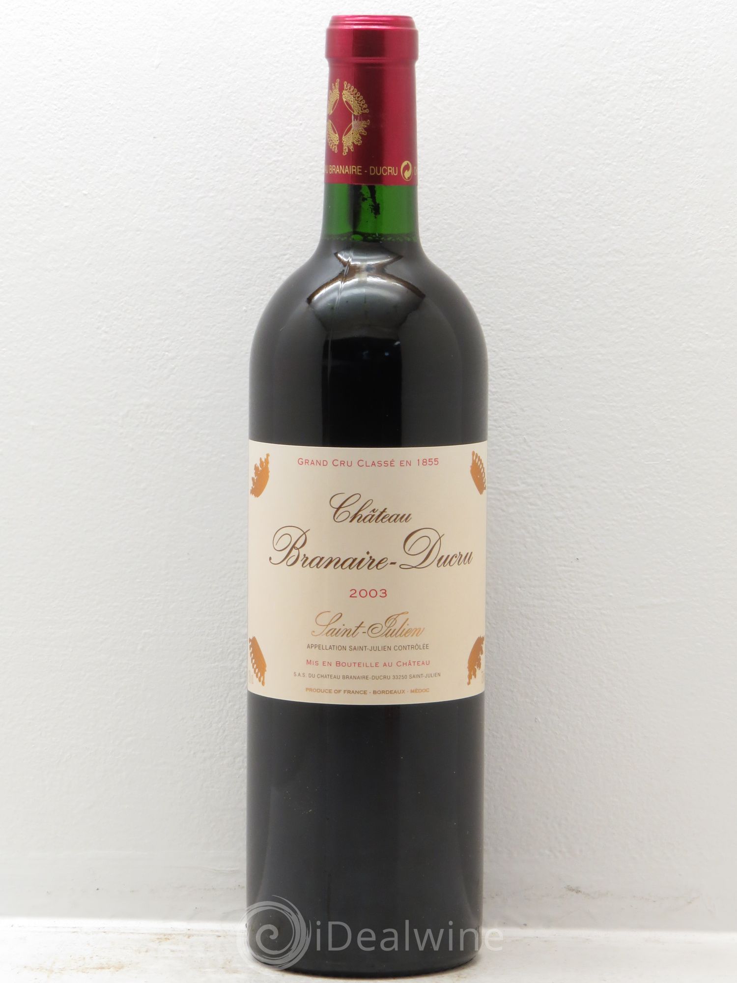 Château Branaire Ducru 4ème Grand Cru Classé 2003 - Lot de 12 bouteilles - 0