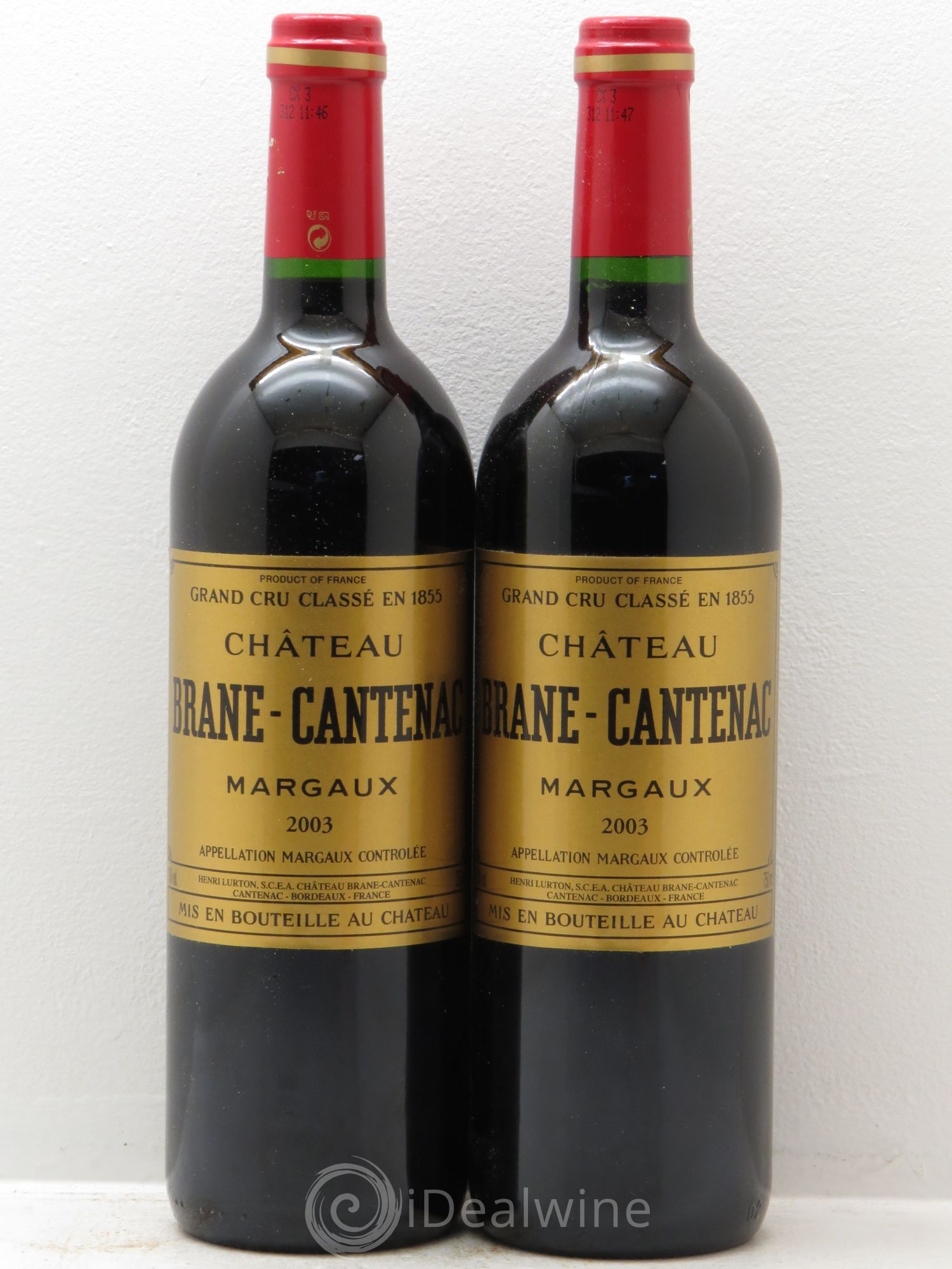 Château Brane Cantenac 2ème Grand Cru Classé 2003 - Lot de 2 bouteilles - 0