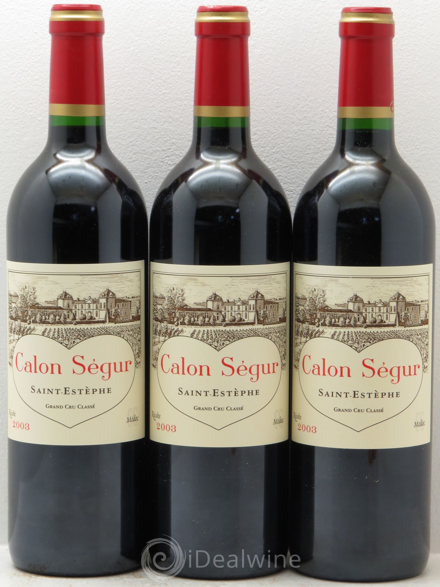 Château Calon Ségur 3ème Grand Cru Classé 2003 - Lot de 3 bouteilles - 0