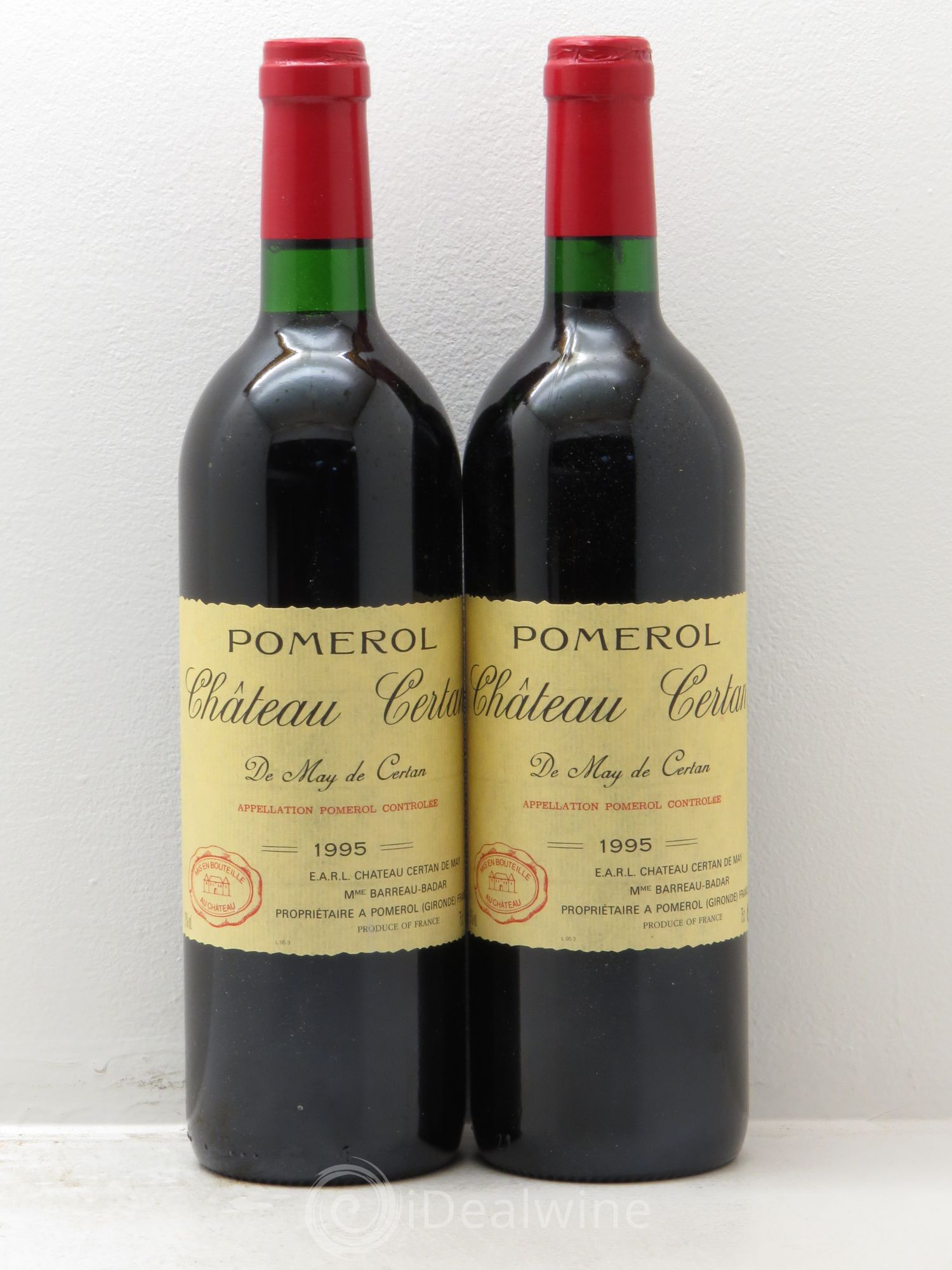 Château Certan de May 1995 - Lot de 2 bouteilles - 0