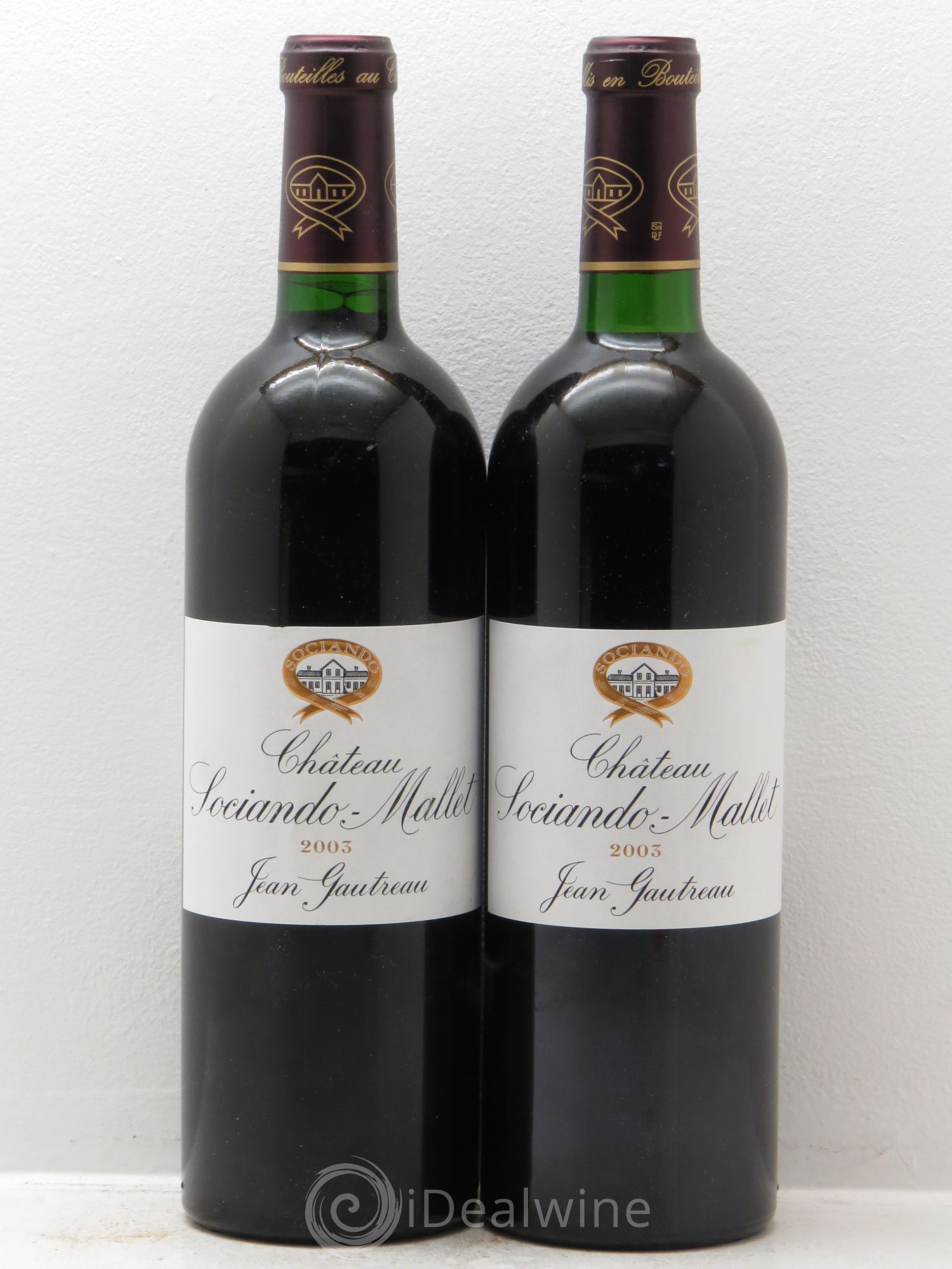 Château Sociando Mallet 2003 - Lot de 2 bouteilles - 0