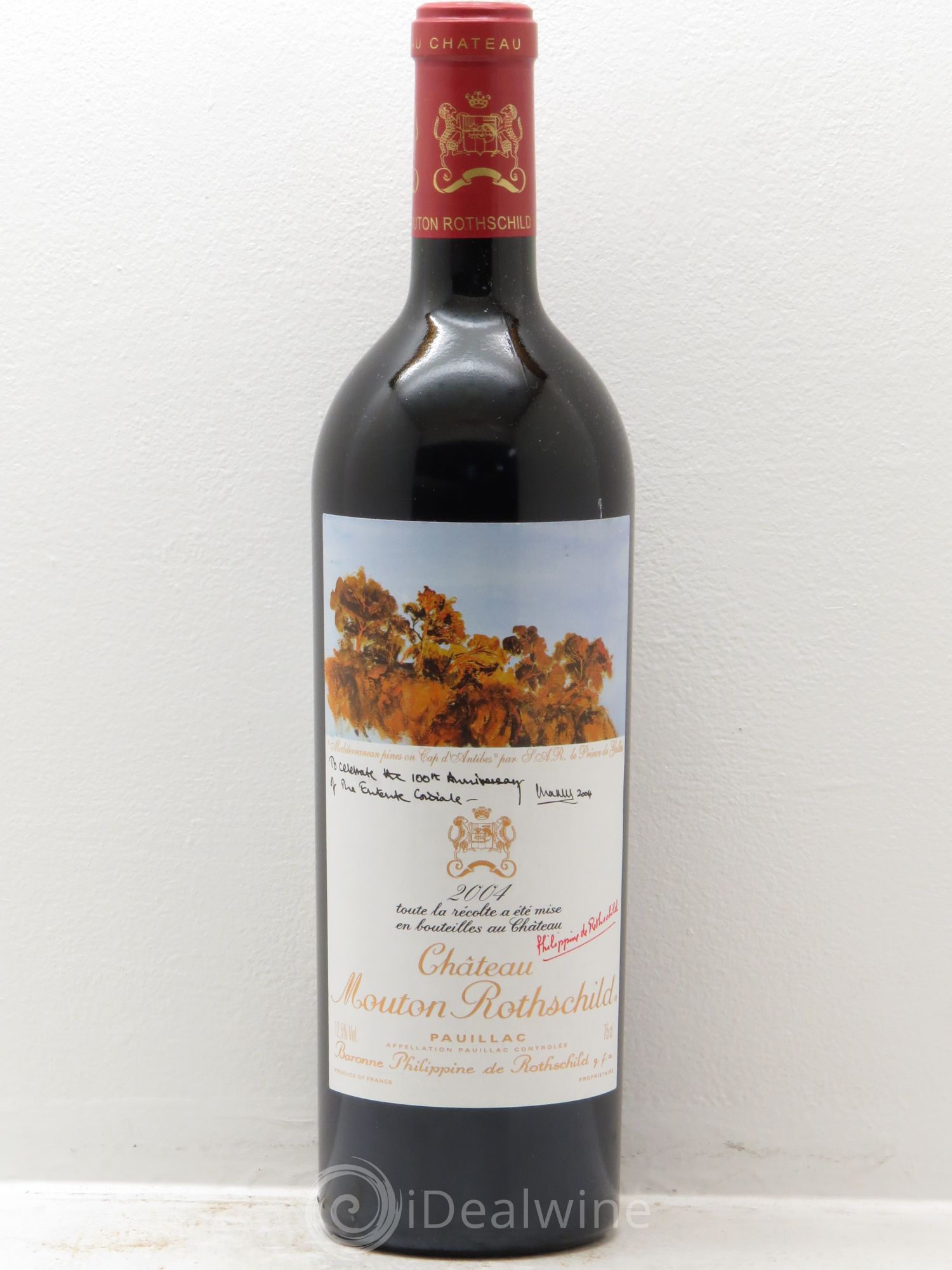 Château Mouton Rothschild 1er Grand Cru Classé 2004 - Lot de 1 bouteille - 0