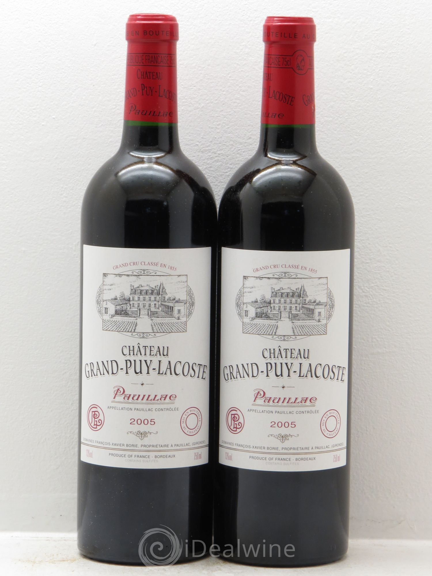 Château Grand Puy Lacoste 5ème Grand Cru Classé 2005 - Lot de 2 bouteilles - 0
