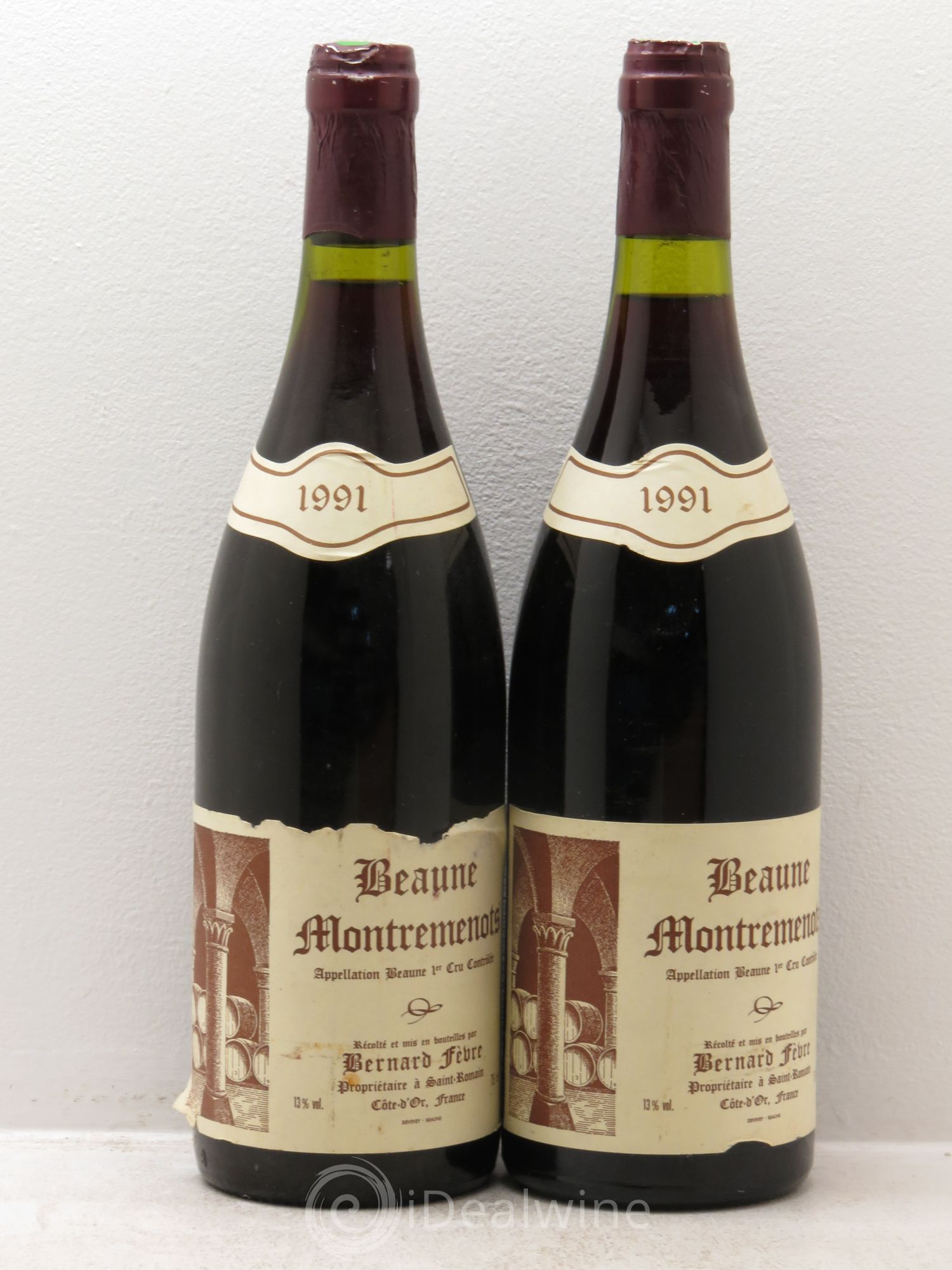 Beaune 1er Cru Bernard Fevre 1991 - Lot de 2 bouteilles - 0