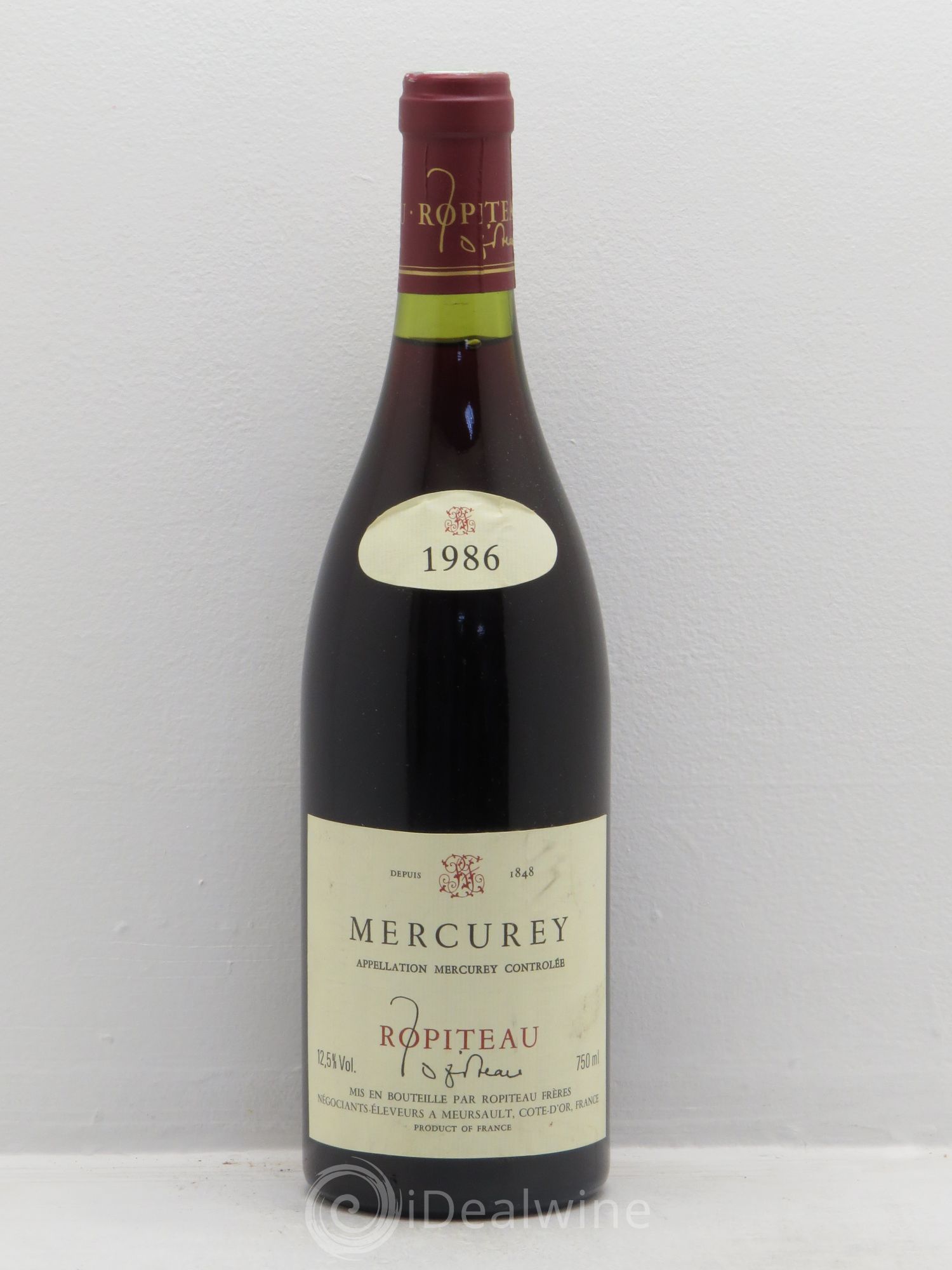 Mercurey Domaine Ropiteau (sans prix de réserve) 1986 - Posten von 1 Flasche - 0