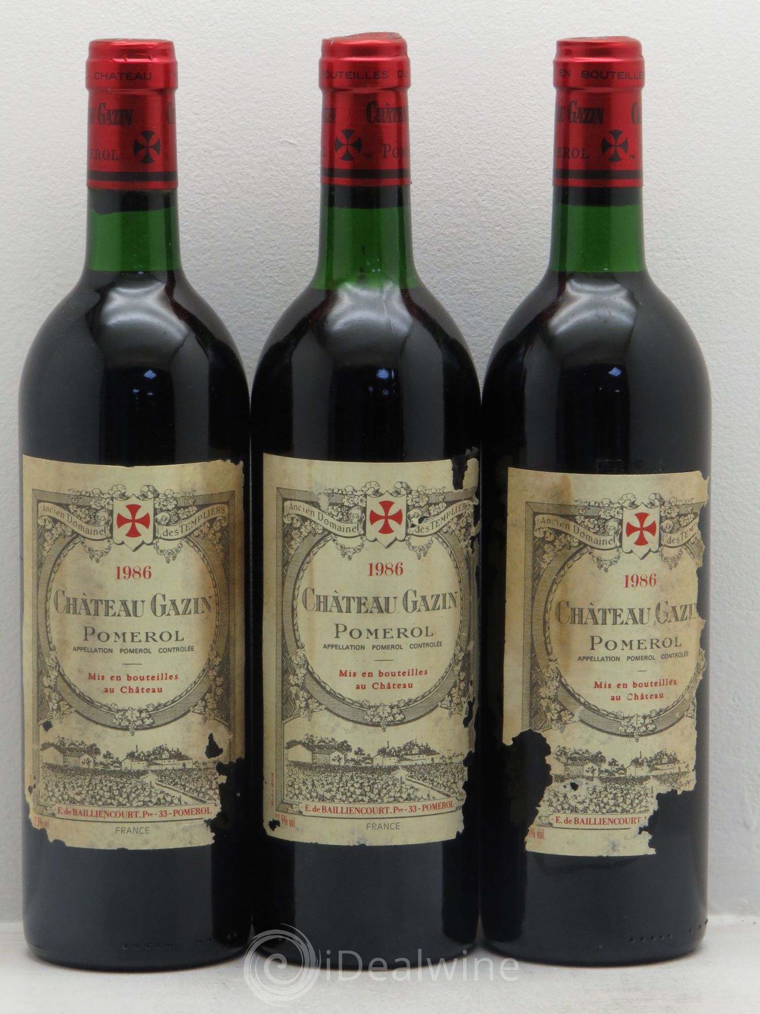 Château Gazin 1986 - Lot de 3 bouteilles - 0