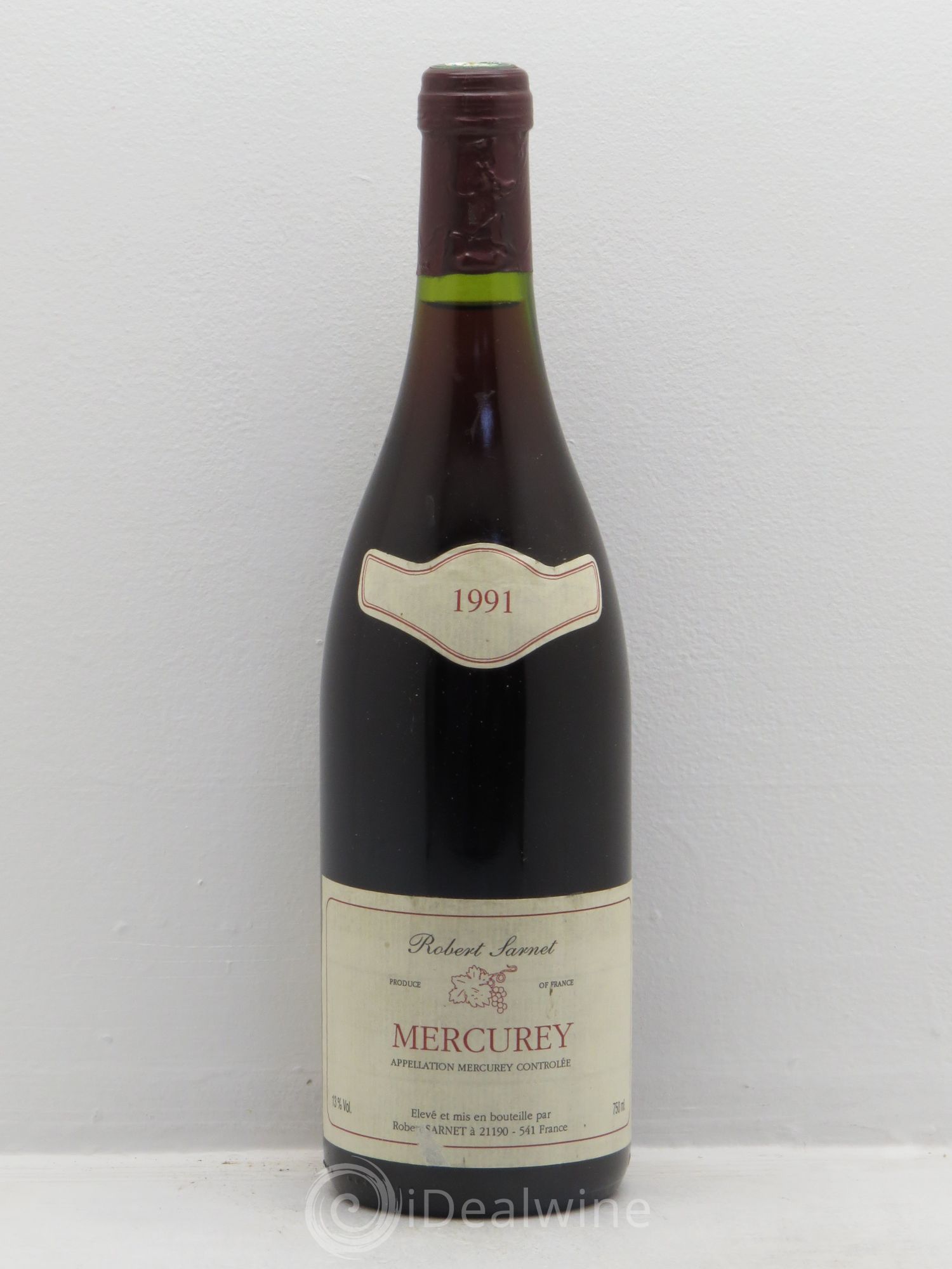 Mercurey Robert Sarney 1991 - Lot de 1 bouteille - 0
